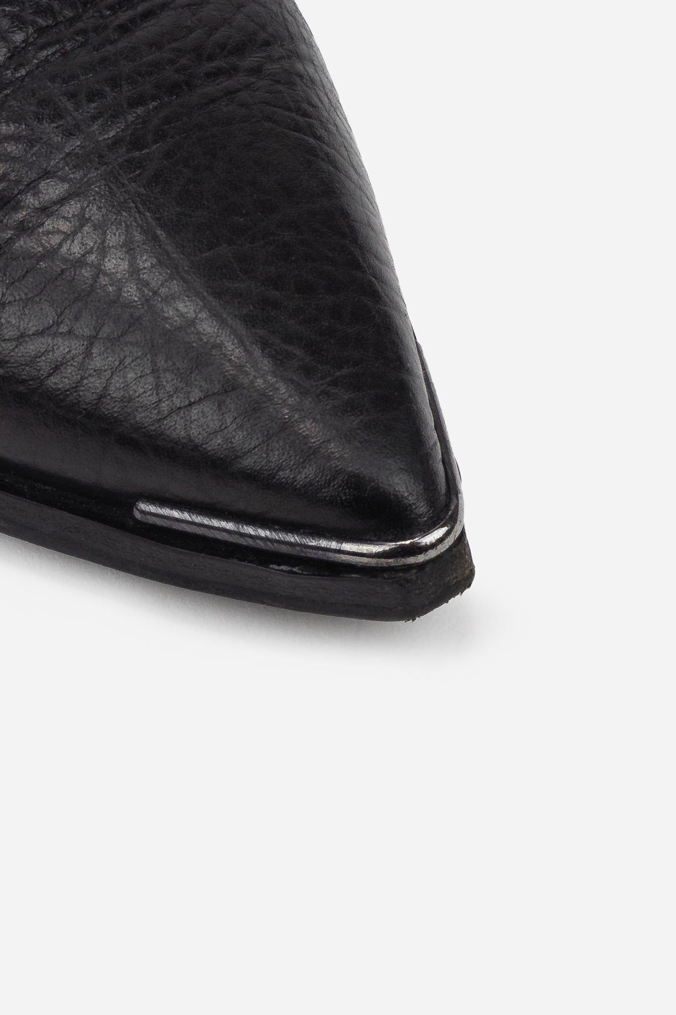 Black Grained Leather Jensen Boots