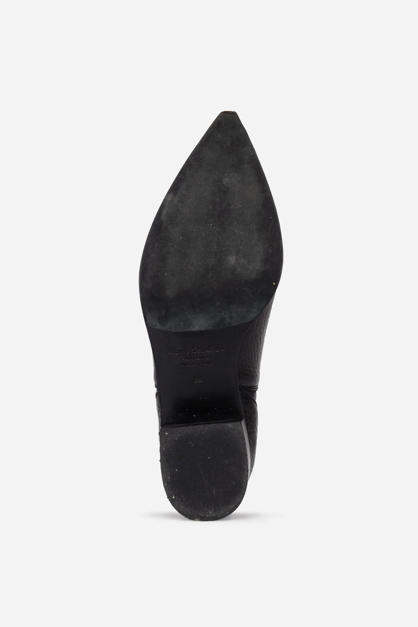 Black Grained Leather Jensen Boots