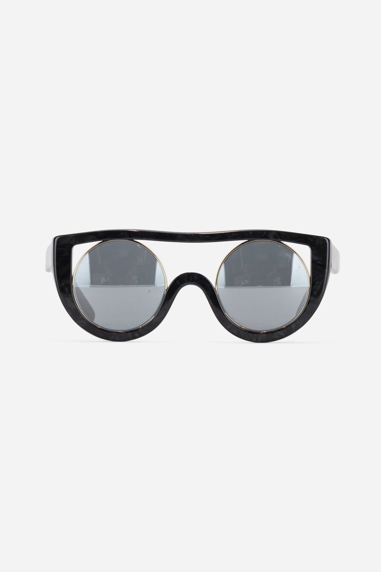 Black Round Frame Sunglasses