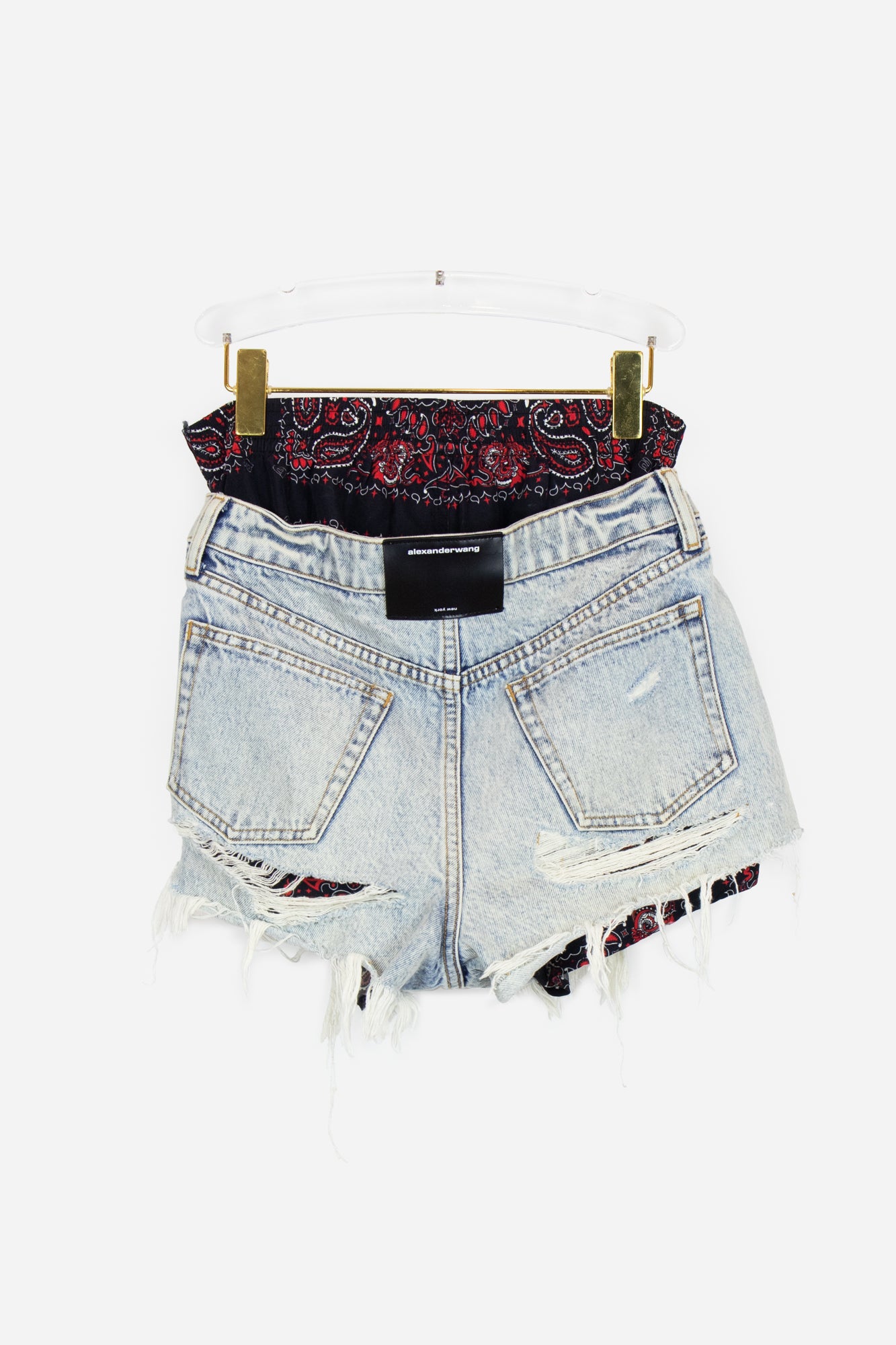 Bandana Denim Shorts