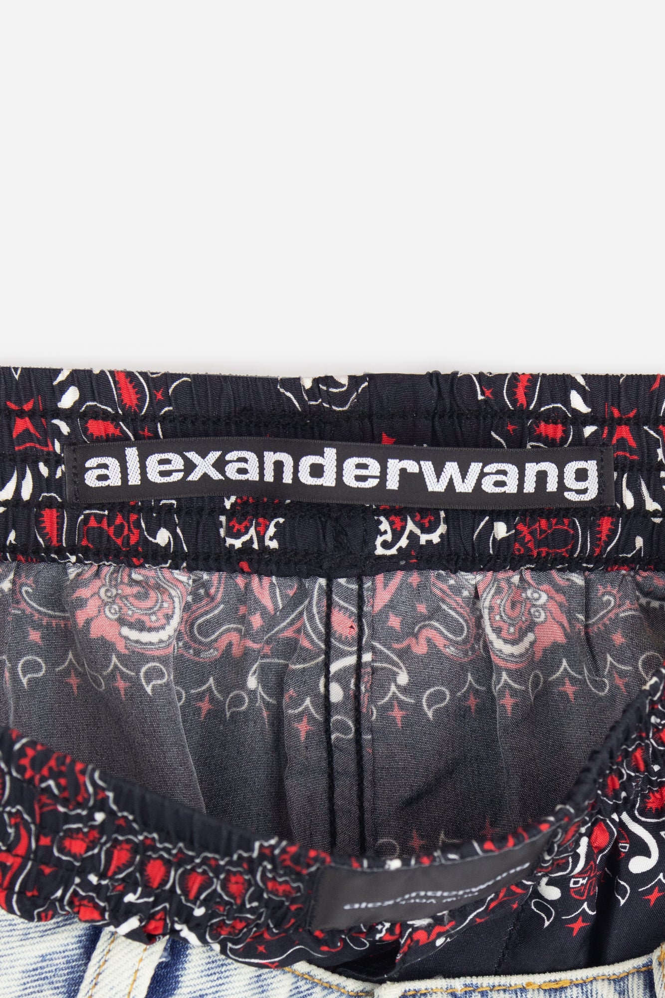 Bandana Denim Shorts