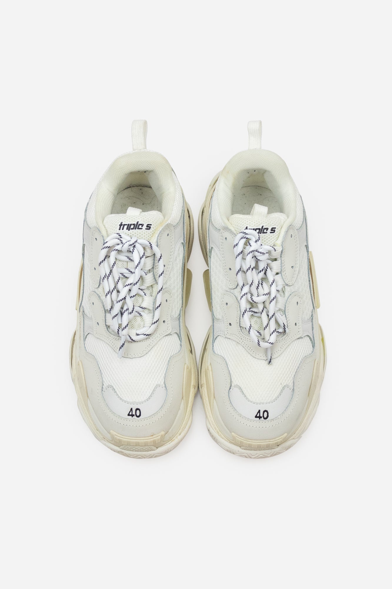 Beige Triple S Chunky Sneakers