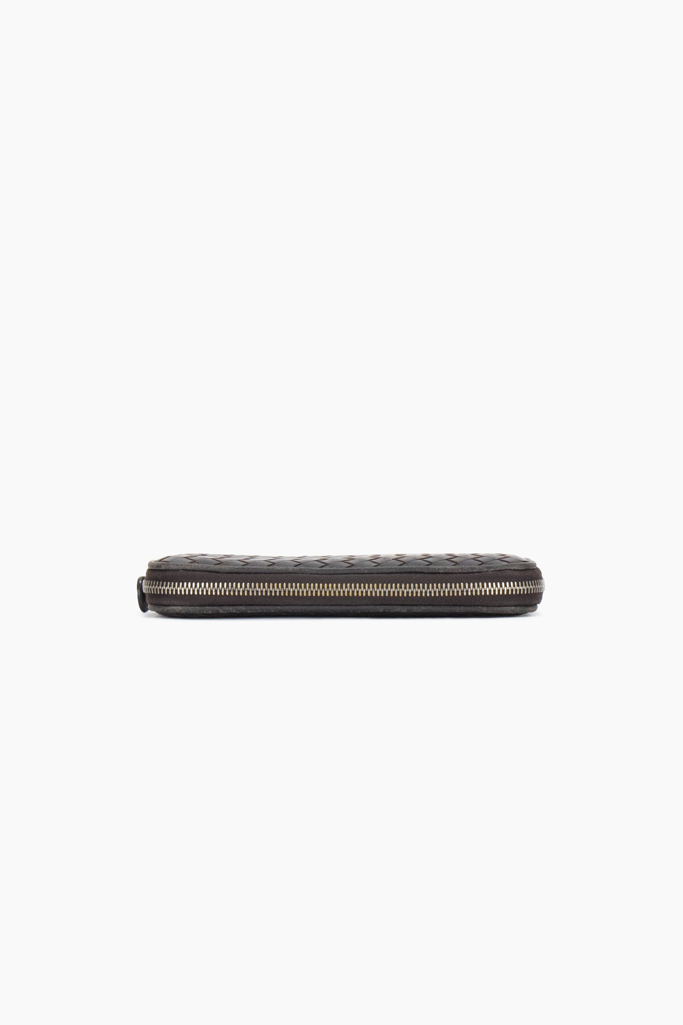 Brown Leather Intrecciato Wallet