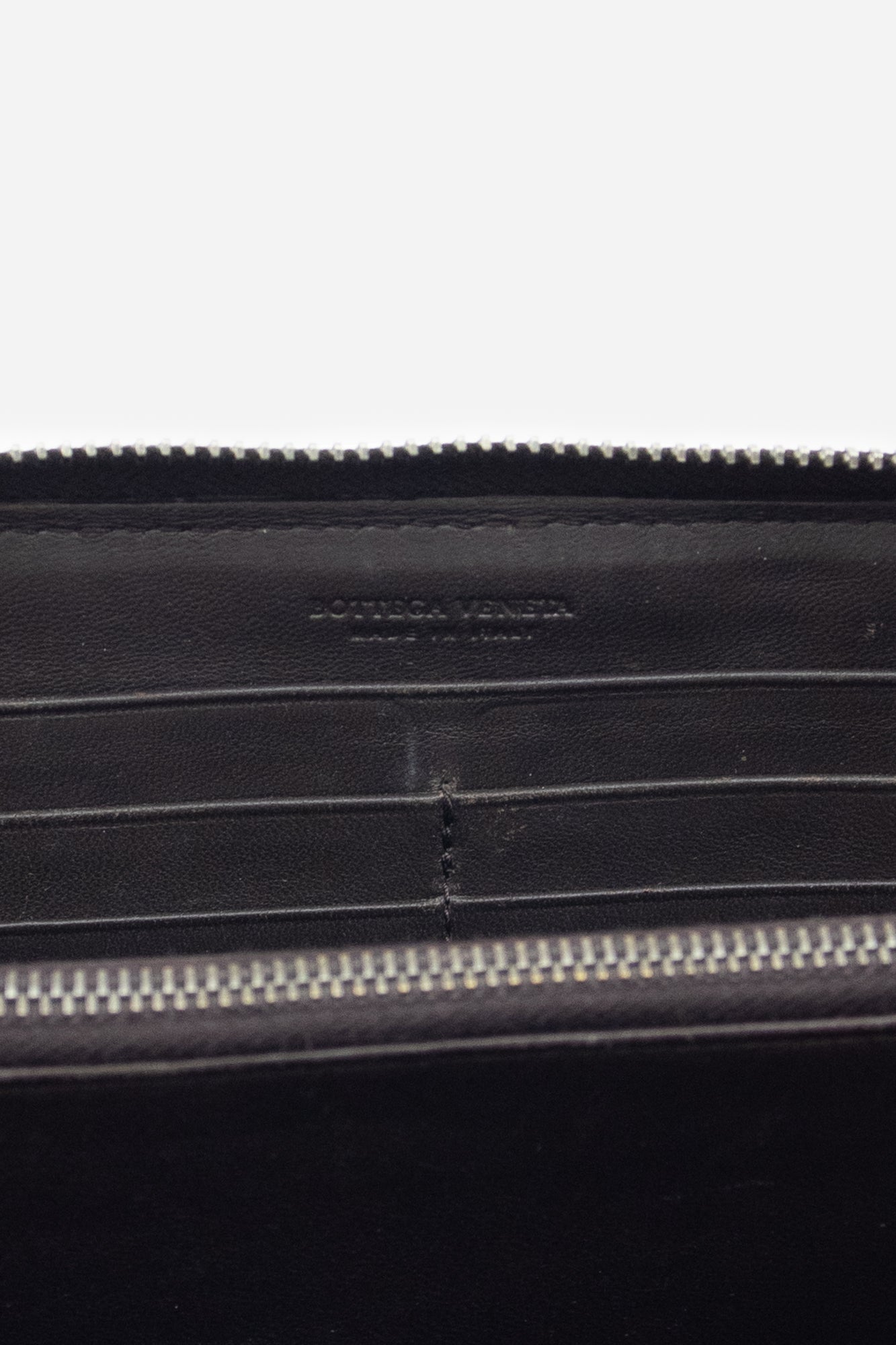 Brown Leather Intrecciato Wallet