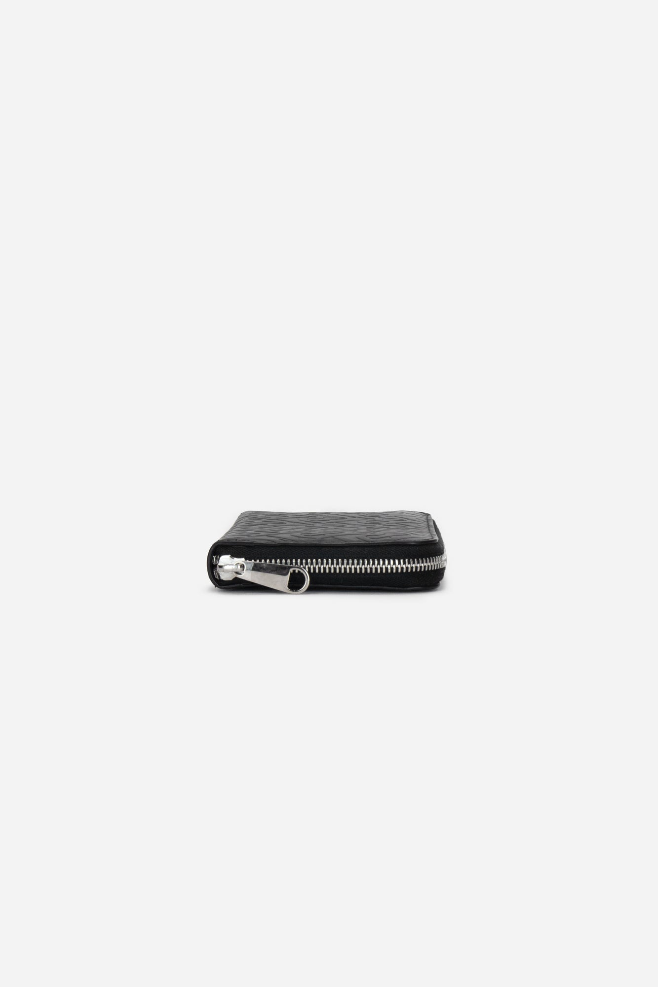 Black Leather Monogram TB Zip Around Wallet