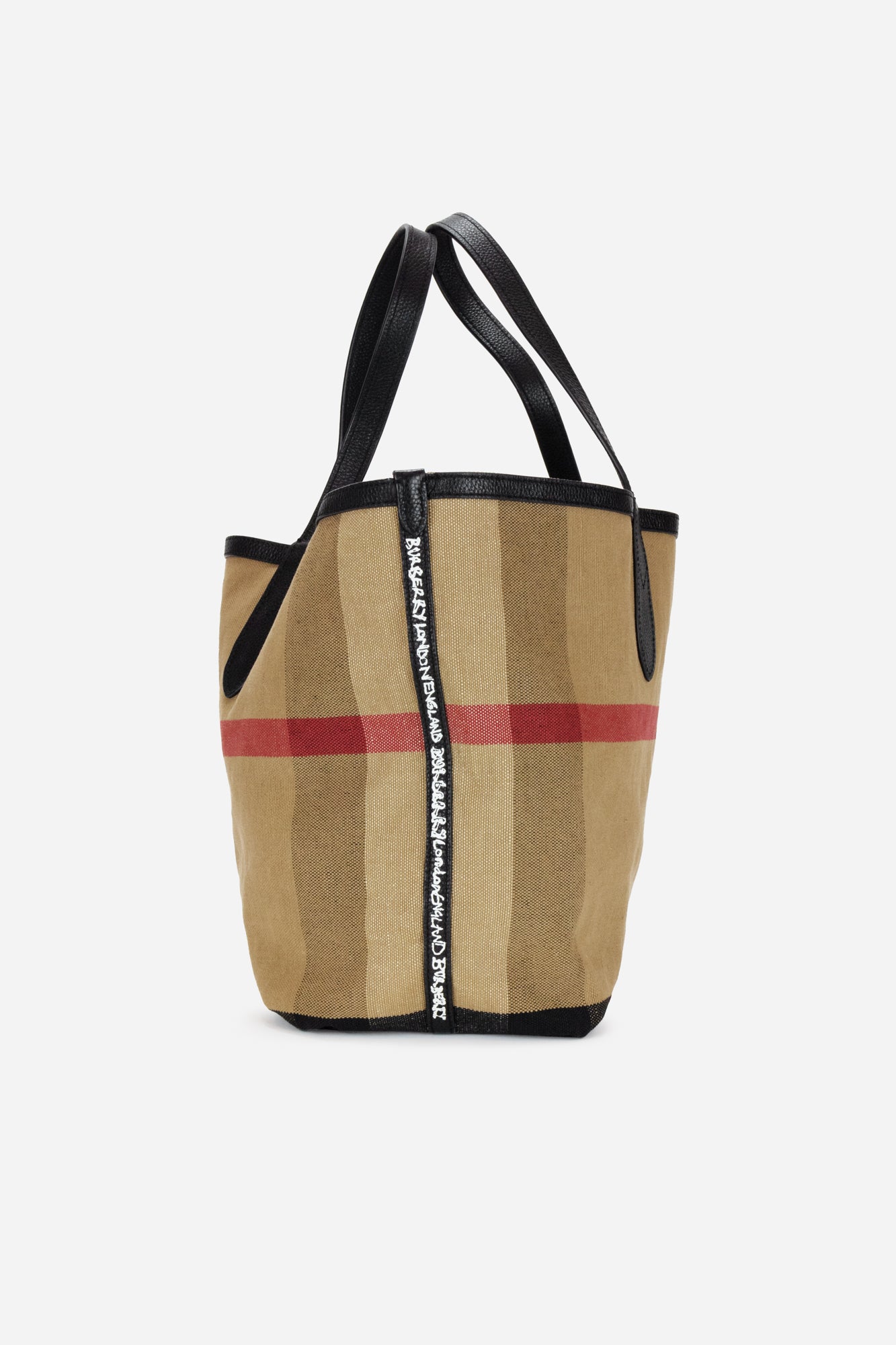 Beige Classic Brit Print Reversible Tote