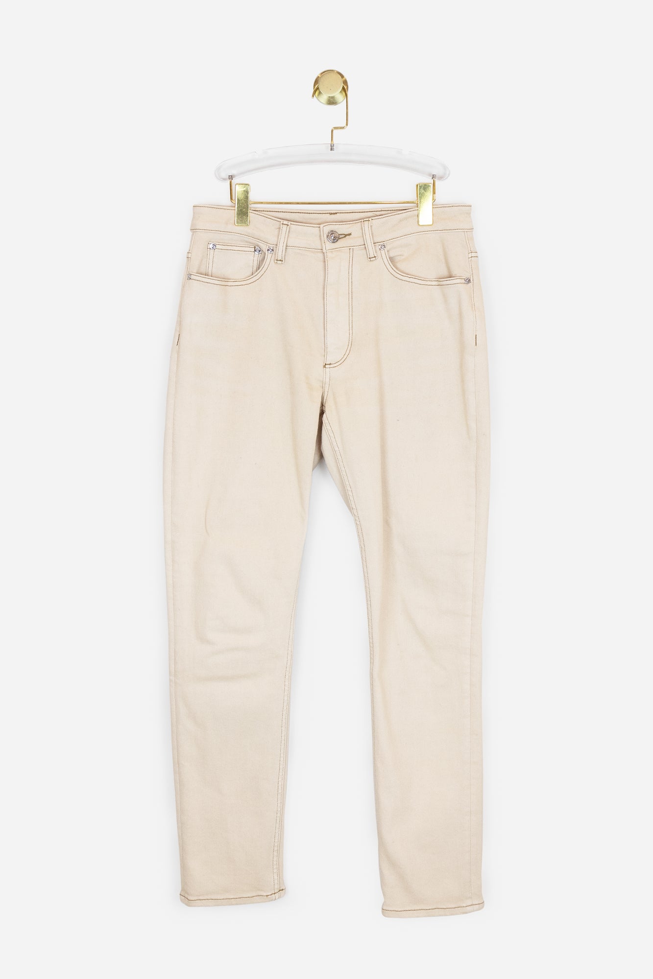 Beige Denim Trousers