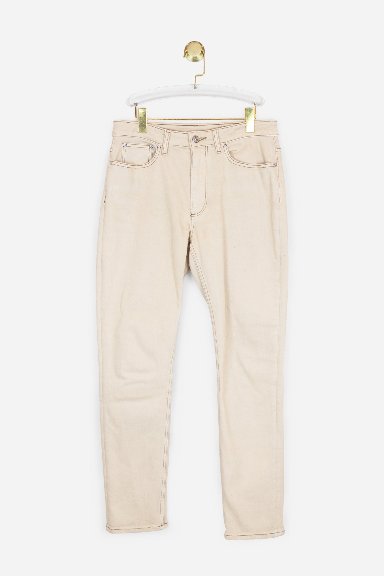 Beige Denim Trousers