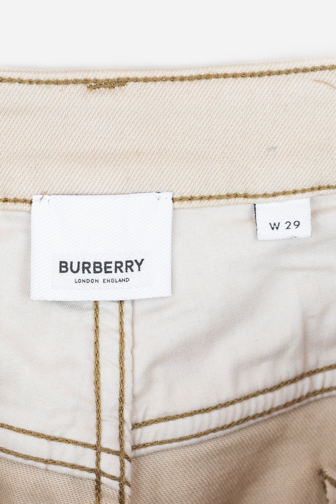 Beige Denim Trousers