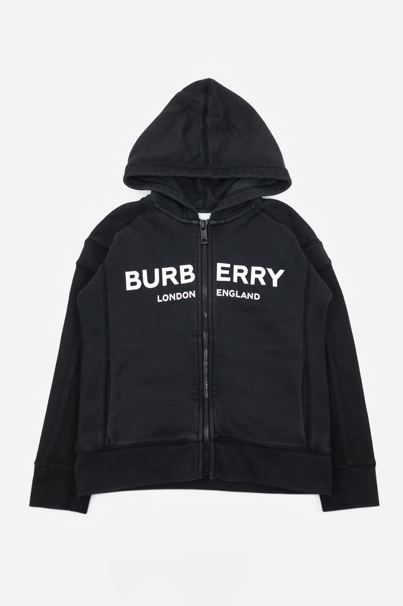 Black Logo Zip Up Hoodie