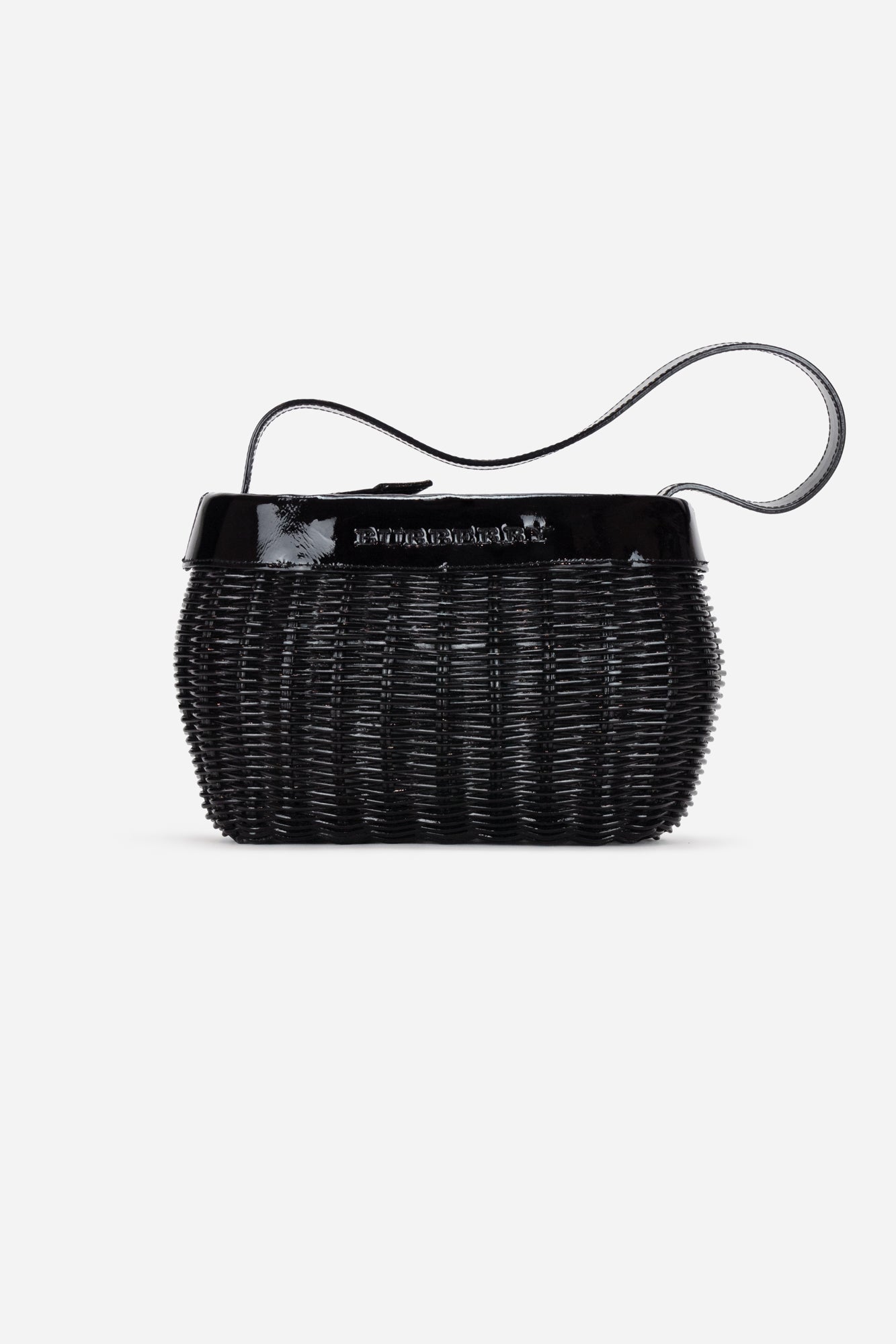 Black Wicker Shoulder Bag