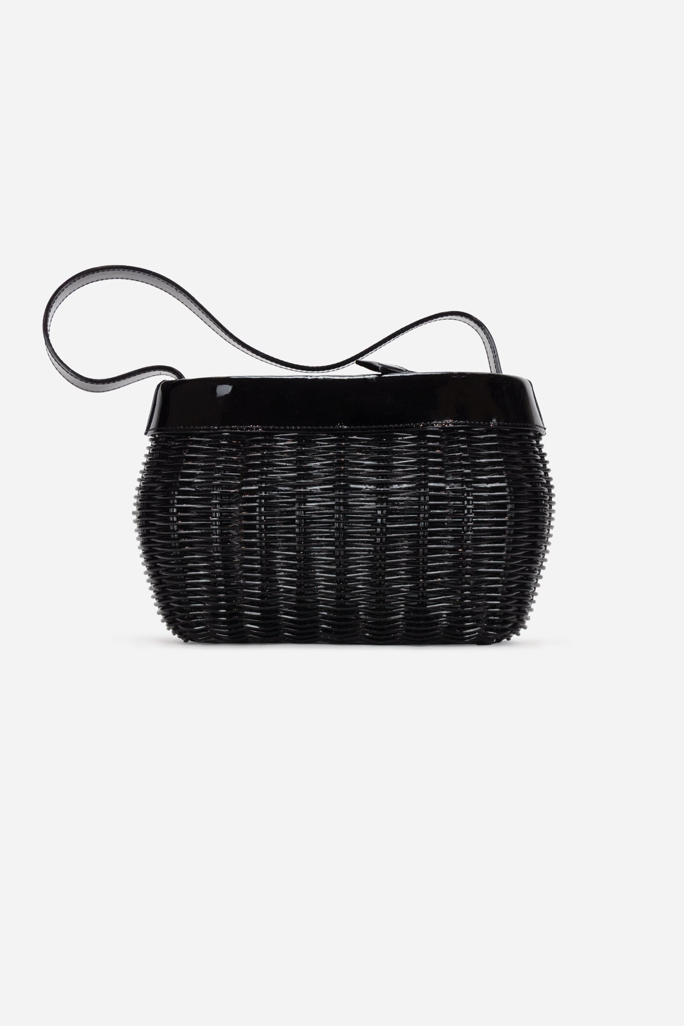 Black Wicker Shoulder Bag