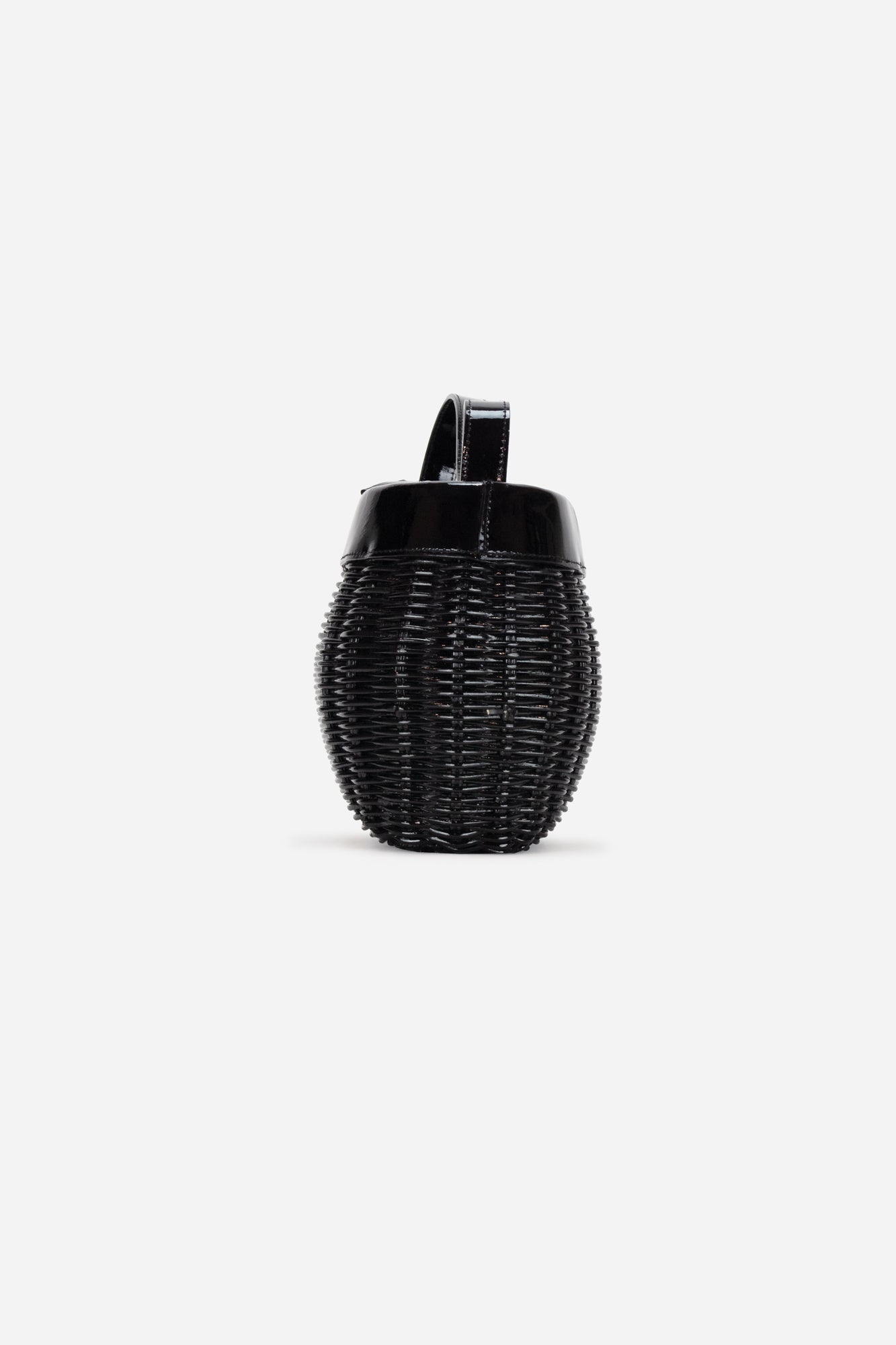 Black Wicker Shoulder Bag