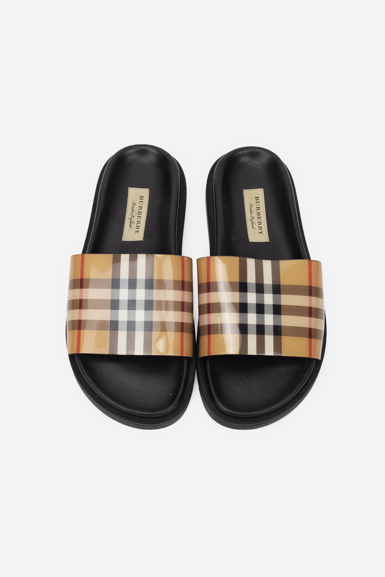 Brit Print PVC Slide Sandals