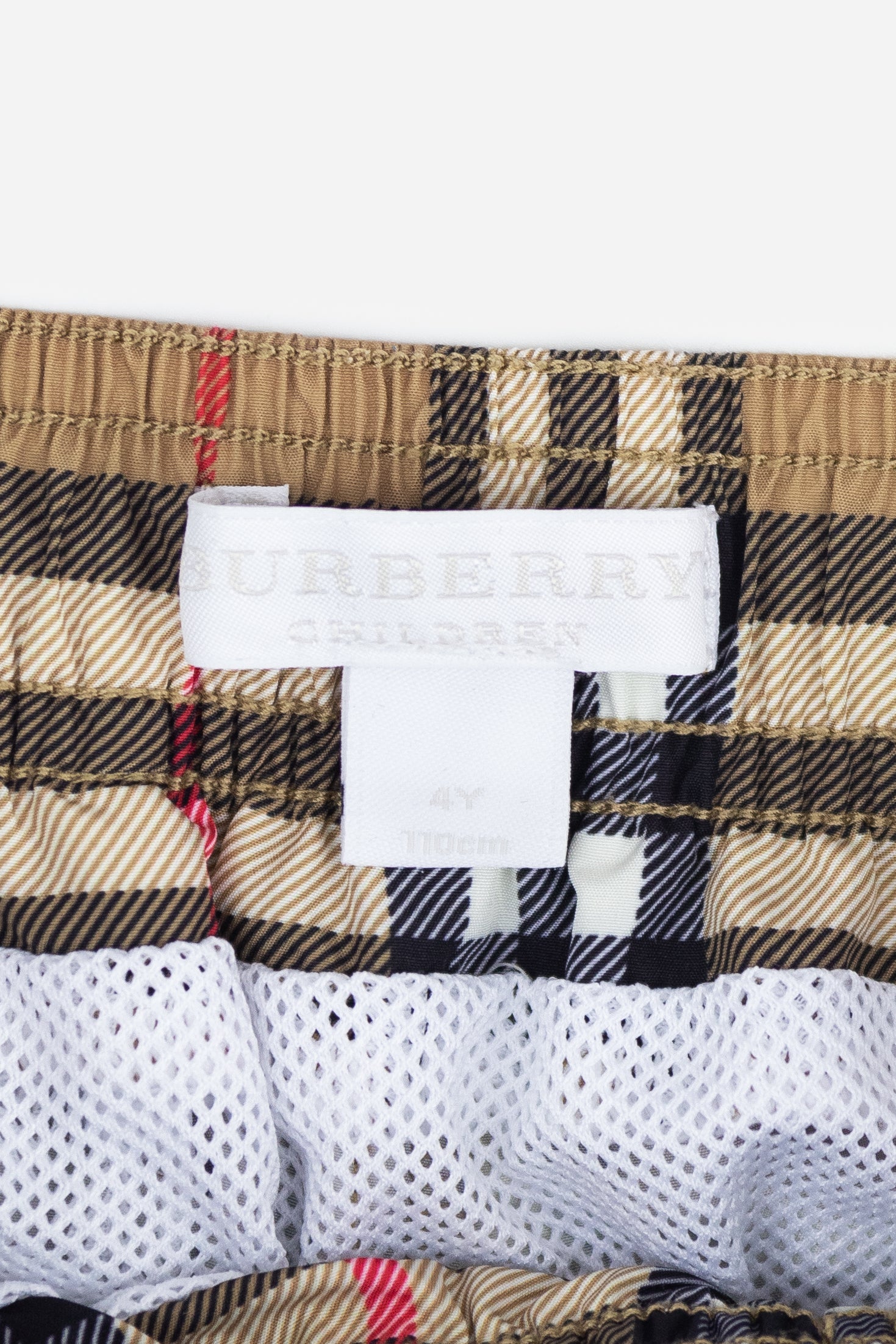 Check Print Swim Trunks