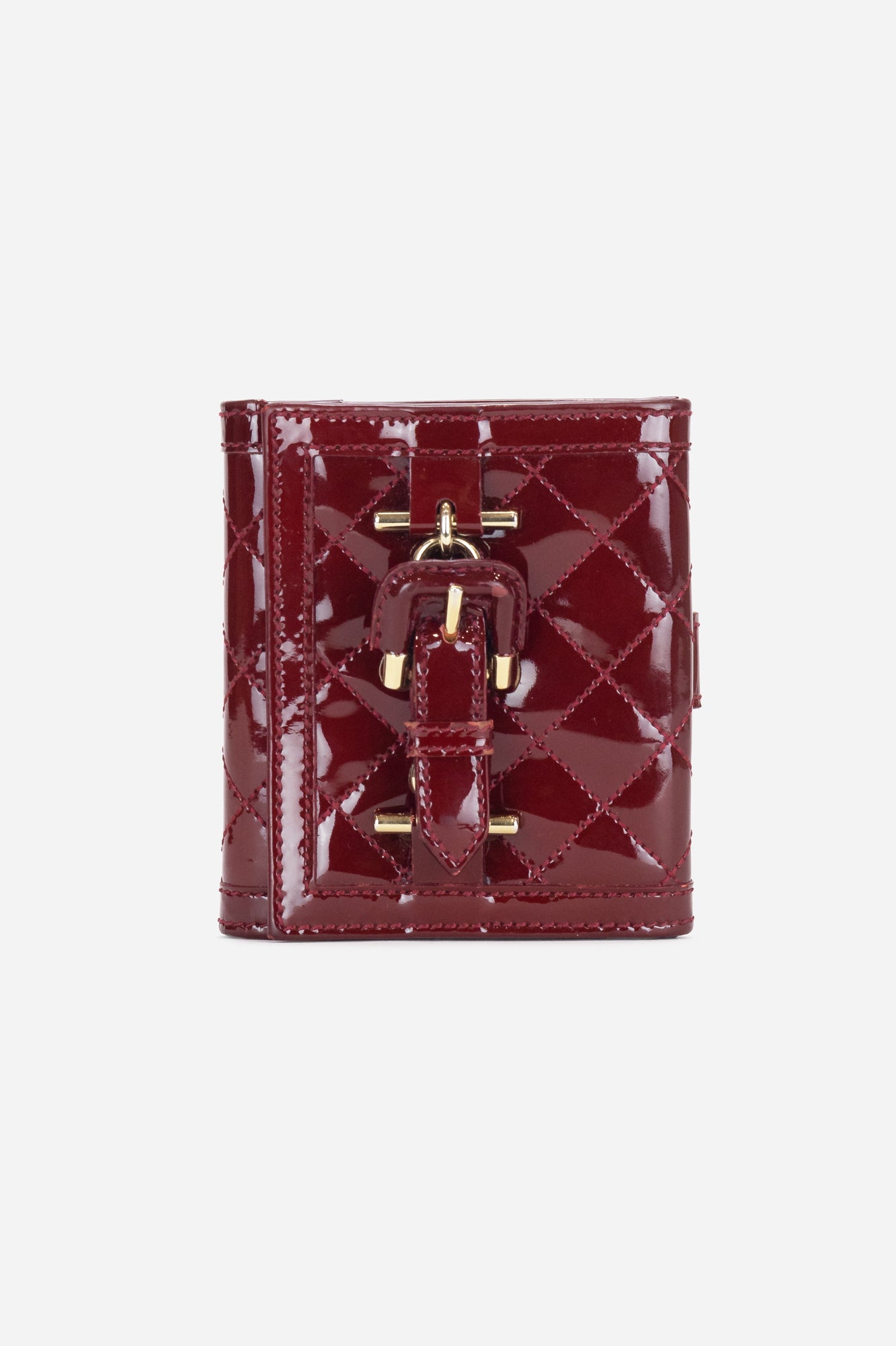 Red Patent Leather Compact Wallet