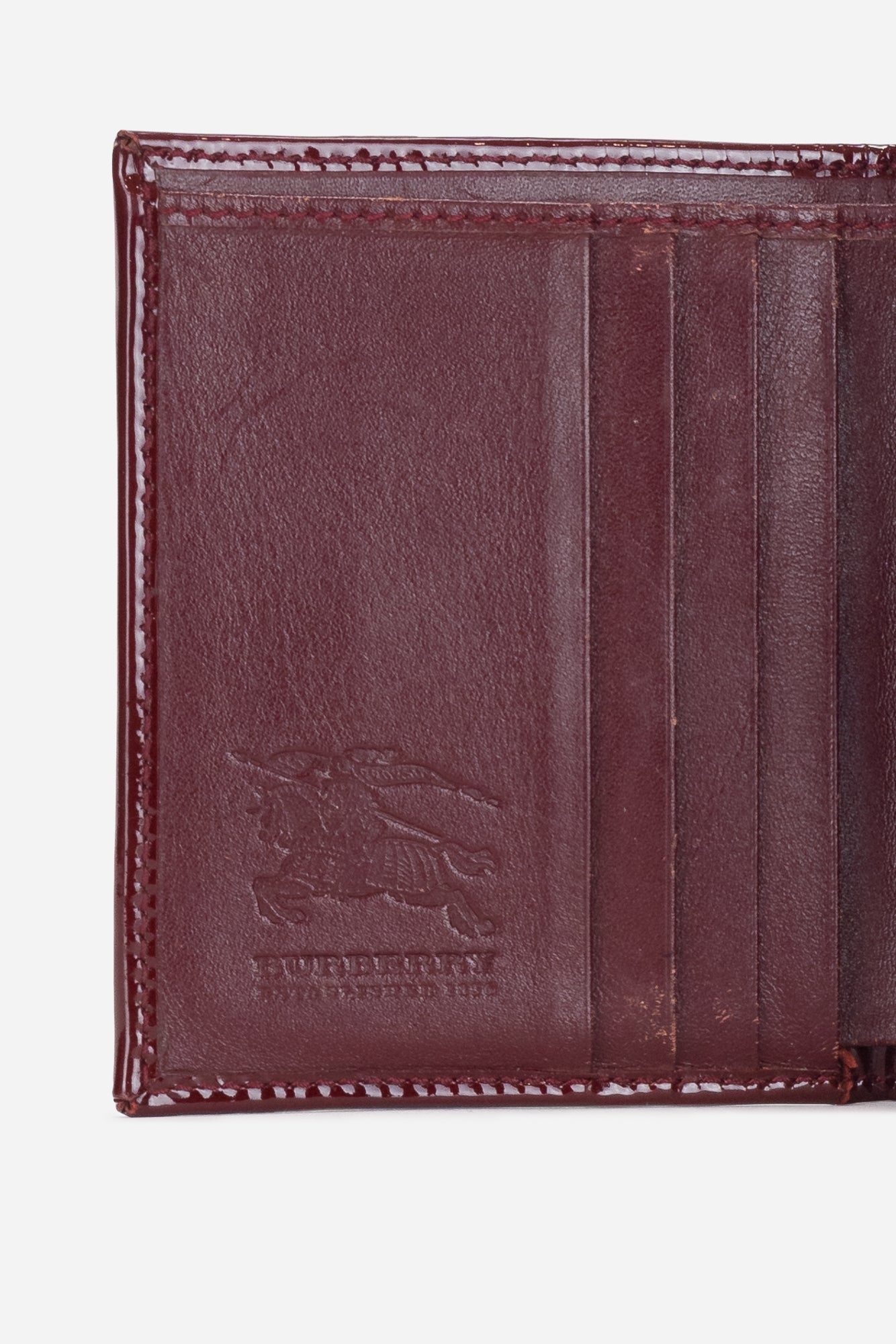 Red Patent Leather Compact Wallet