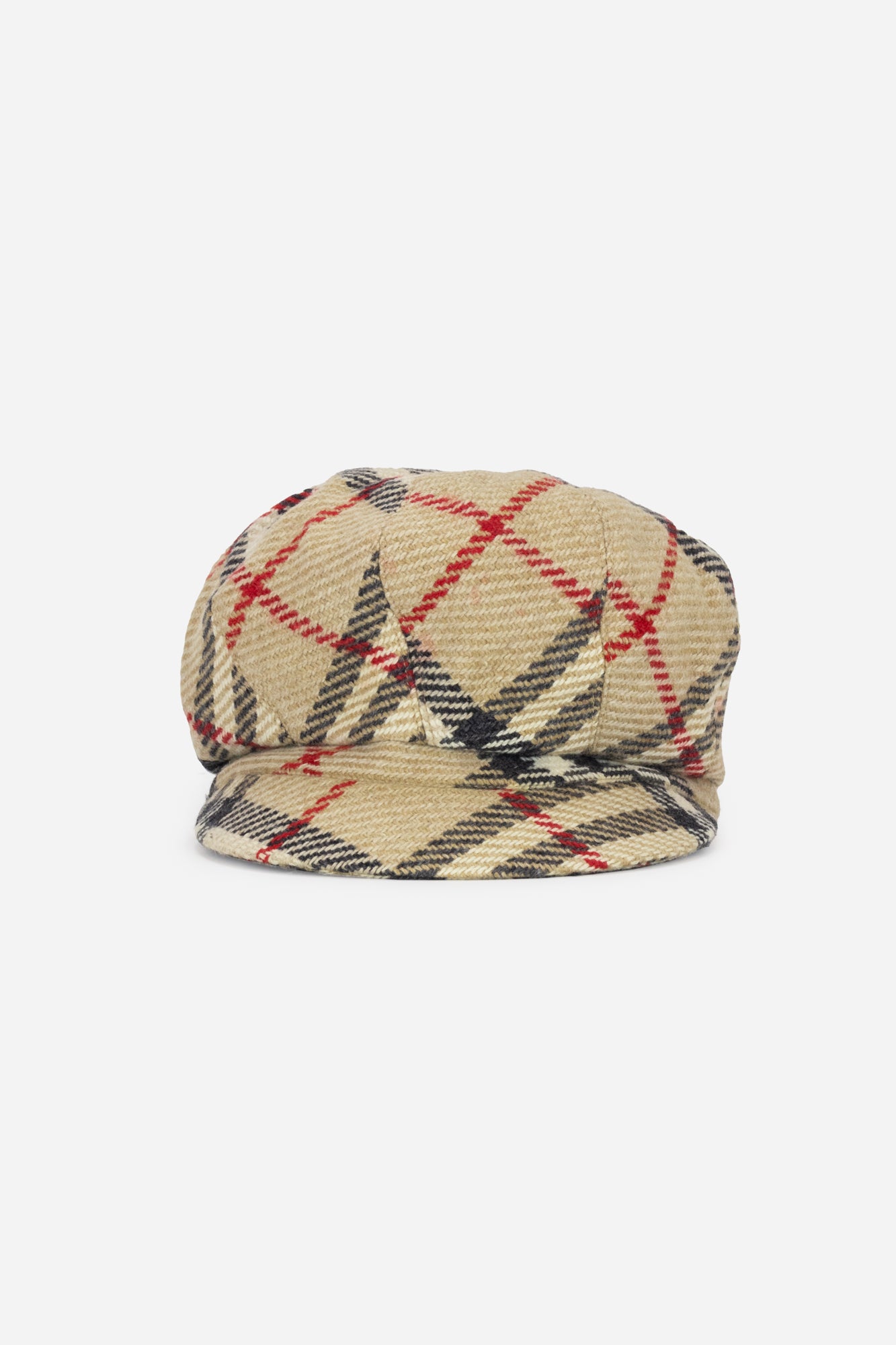 Short Brim Wool Brit Print Hat
