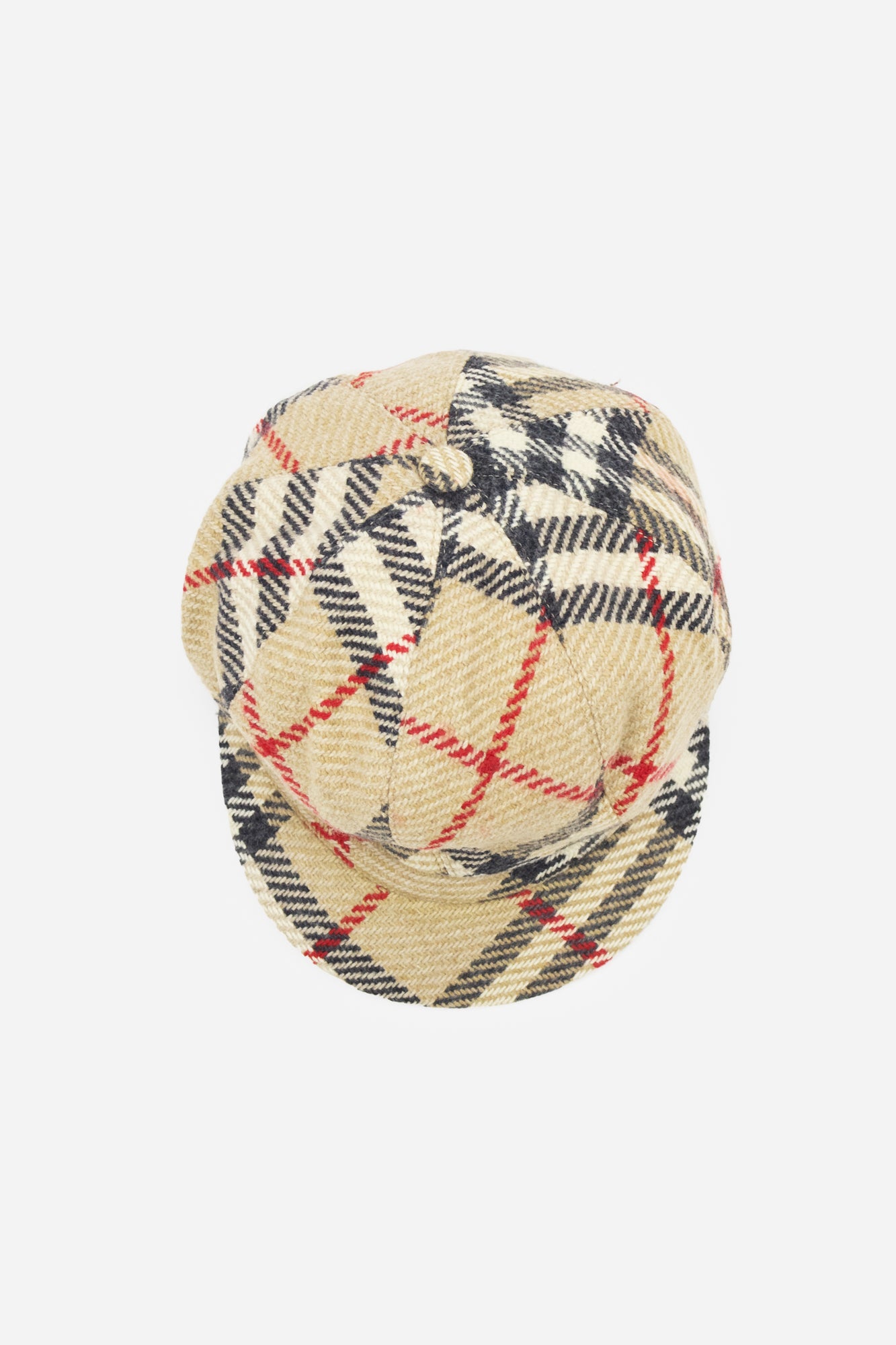 Short Brim Wool Brit Print Hat