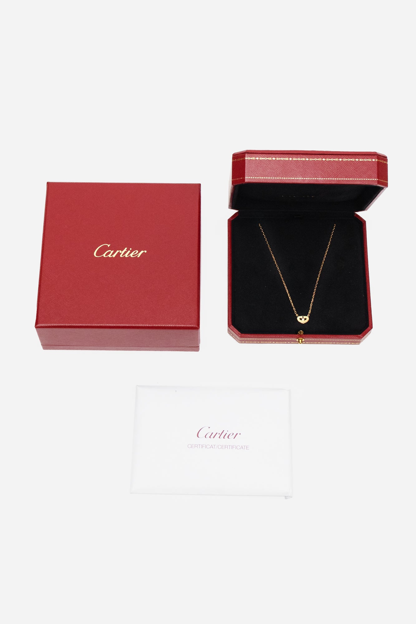 Rose Gold Heart C De Diamond Necklace