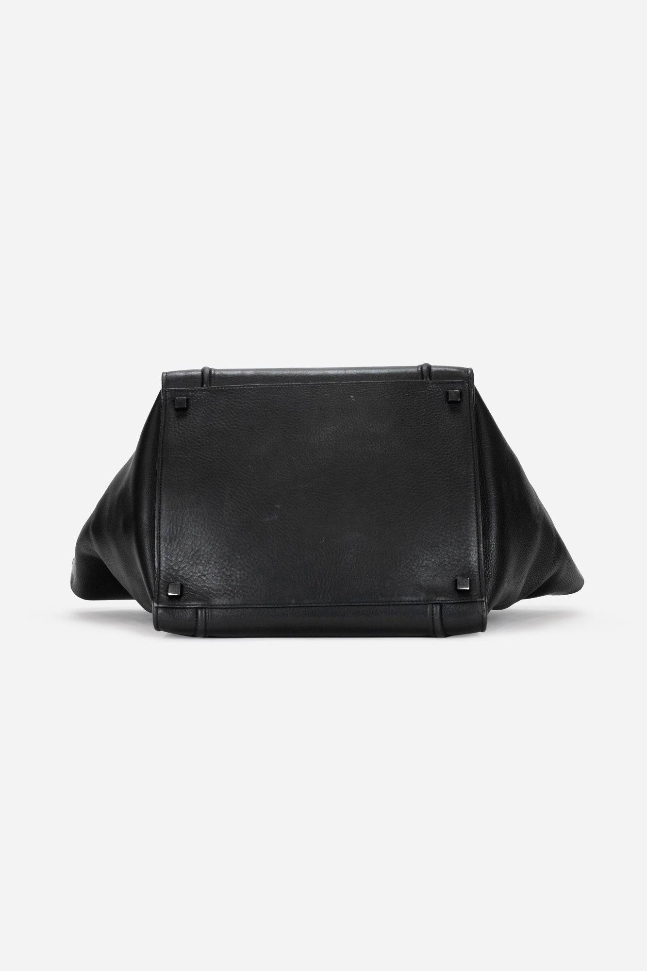 Black Leather Medium Phantom Luggage tote