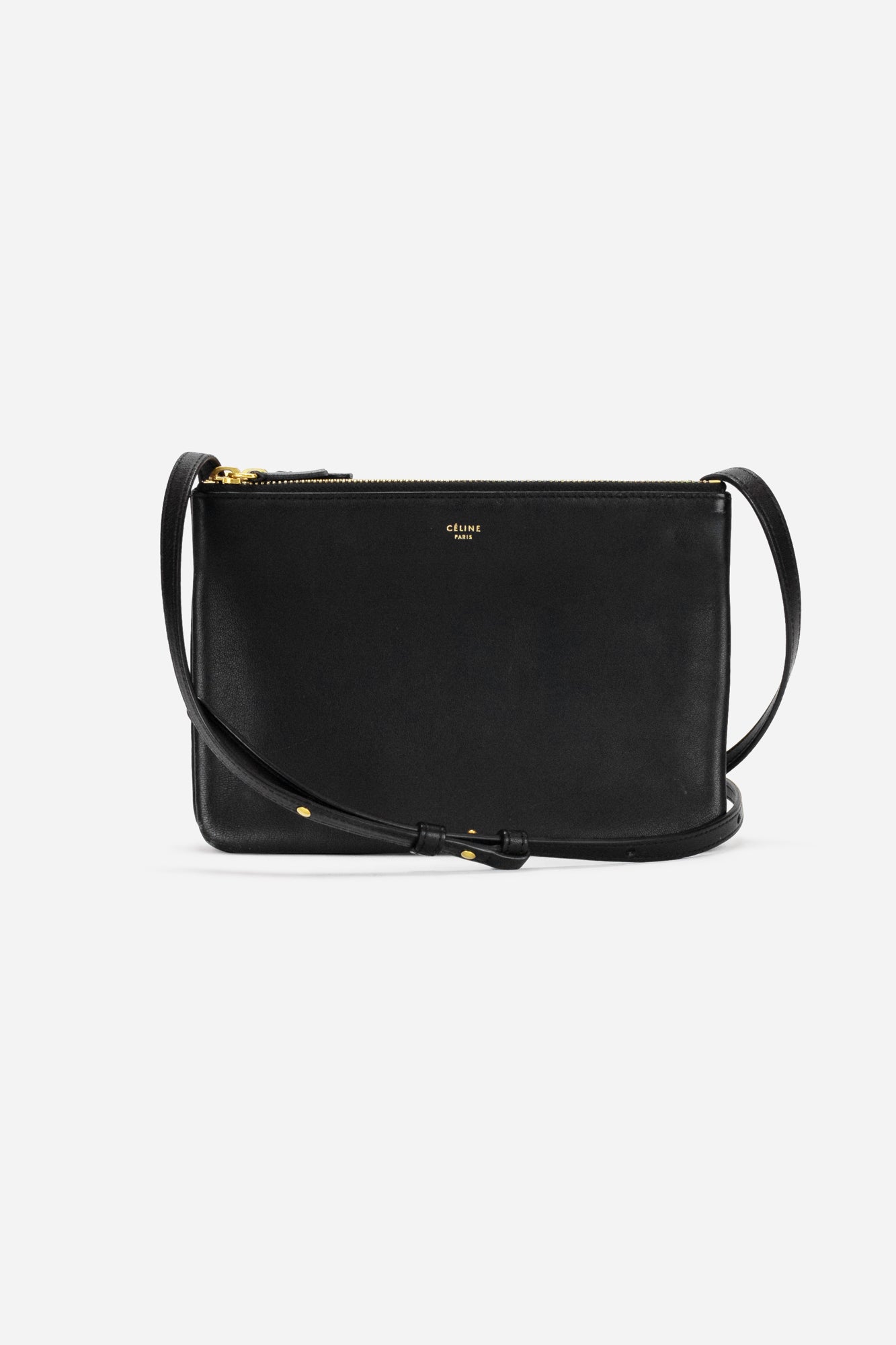 Black Leather Small Trio Bag
