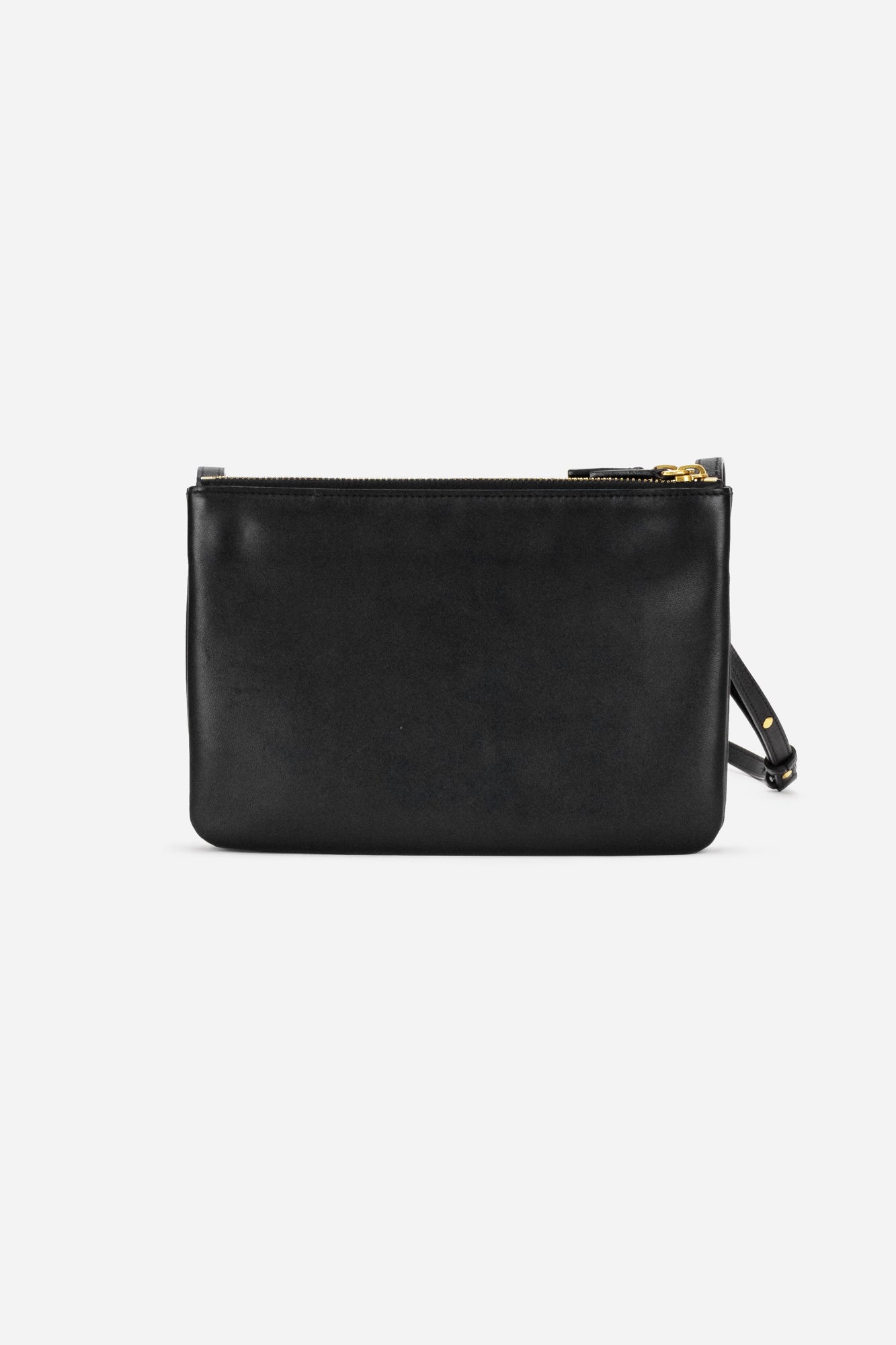 Black Leather Small Trio Bag