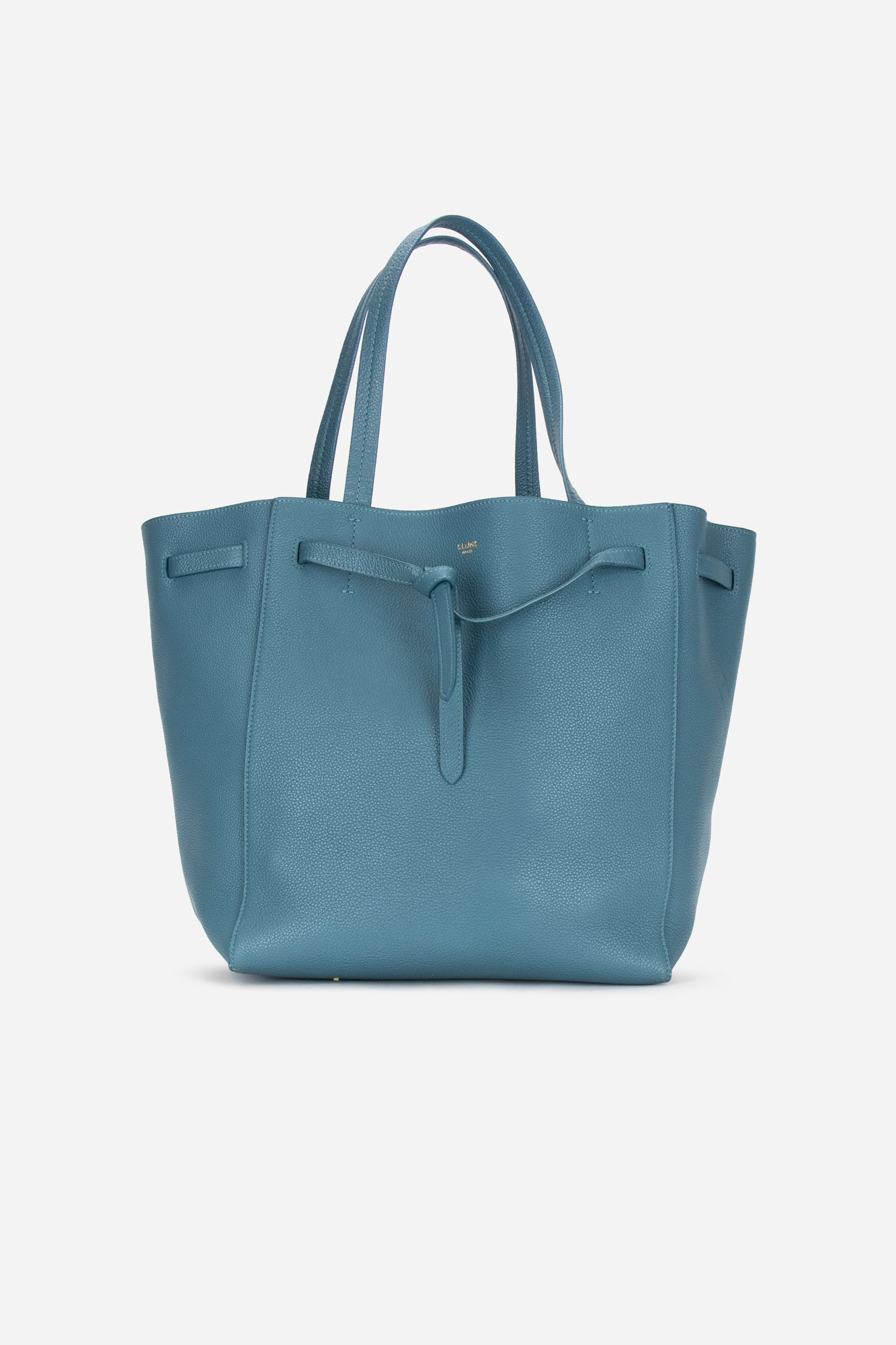 Blue Leather Small Cabas Phantom Tote Bag