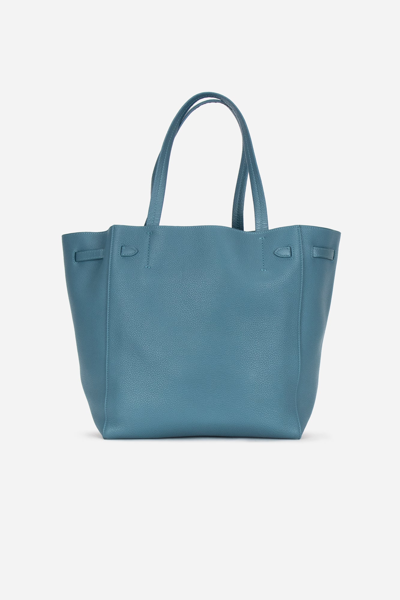 Blue Leather Small Cabas Phantom Tote Bag