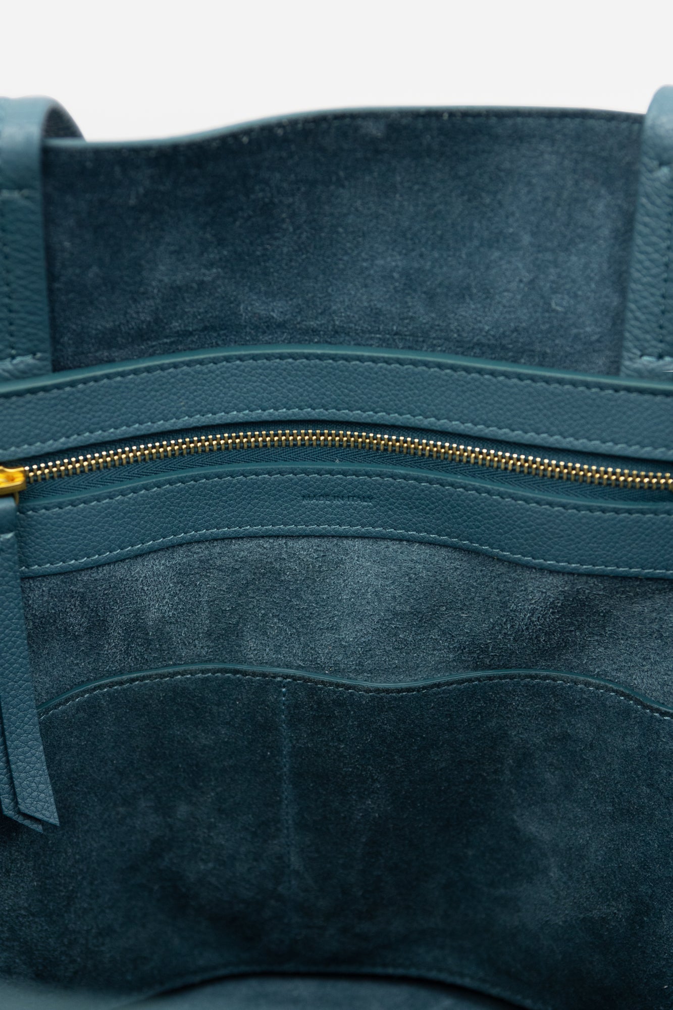 Blue Leather Small Cabas Phantom Tote Bag