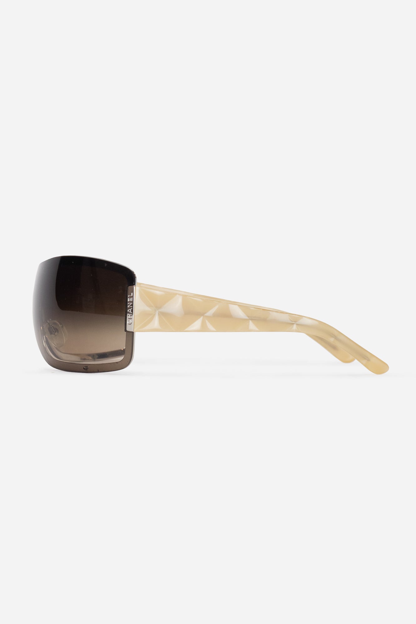 Beige Shield Sunglasses
