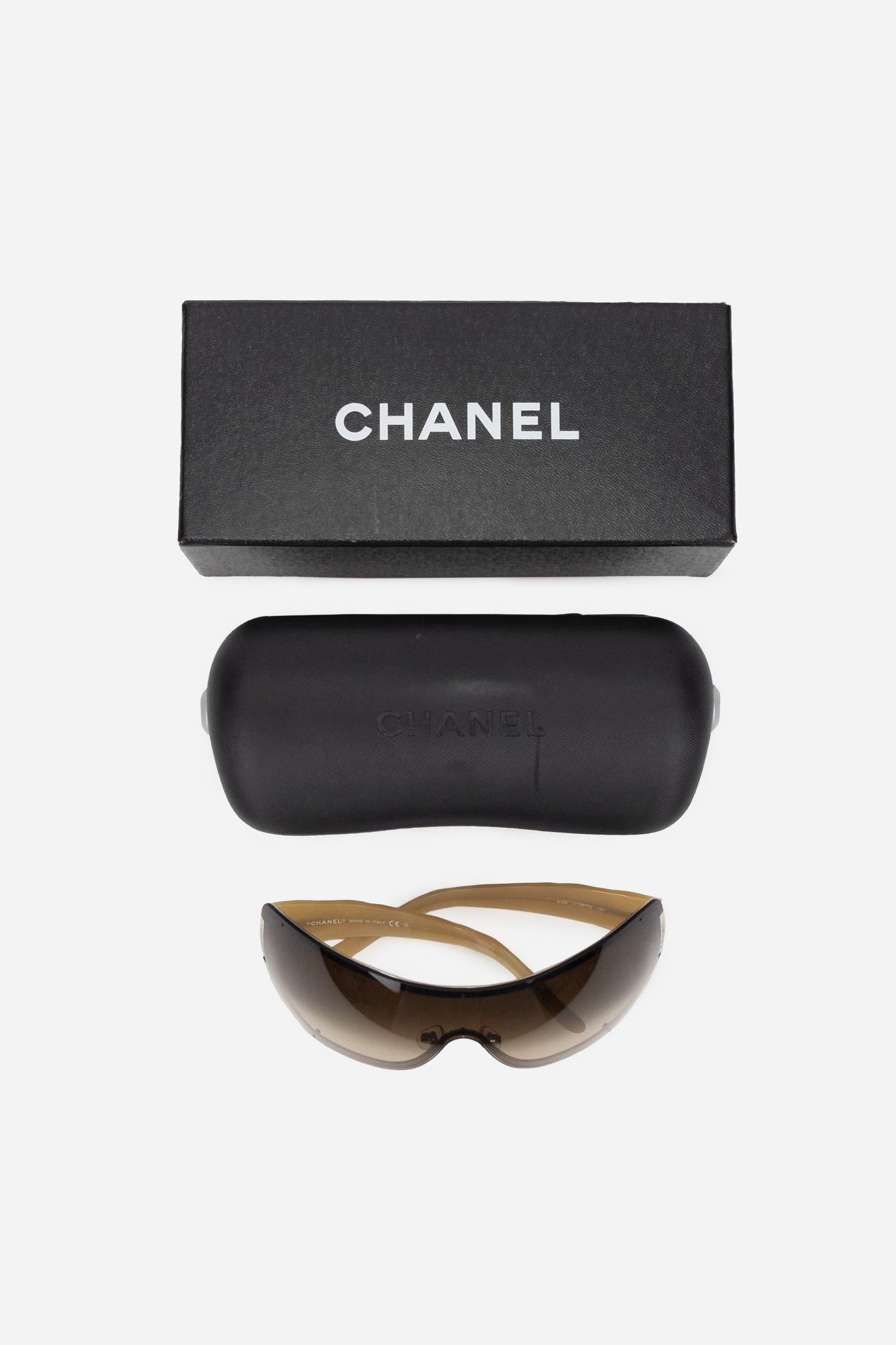 Beige Shield Sunglasses