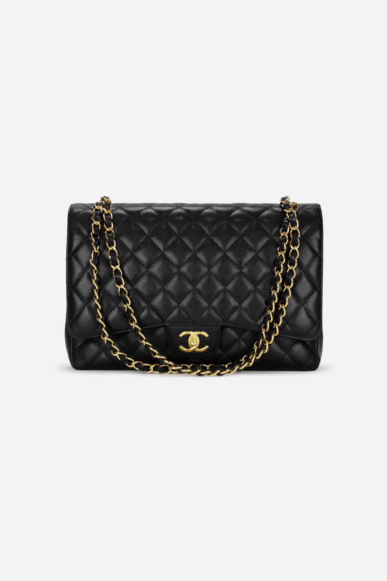Black Caviar Maxi Classic Double Flap