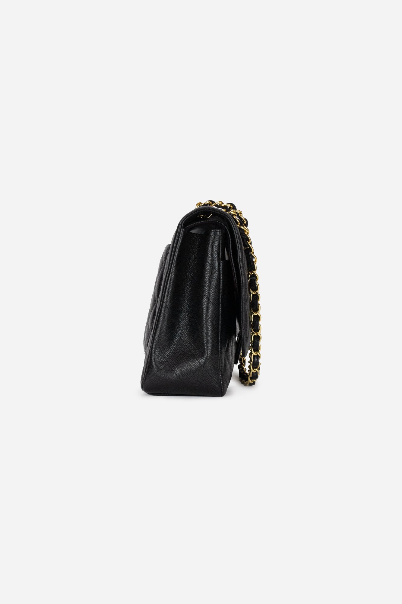 Black Caviar Maxi Classic Double Flap