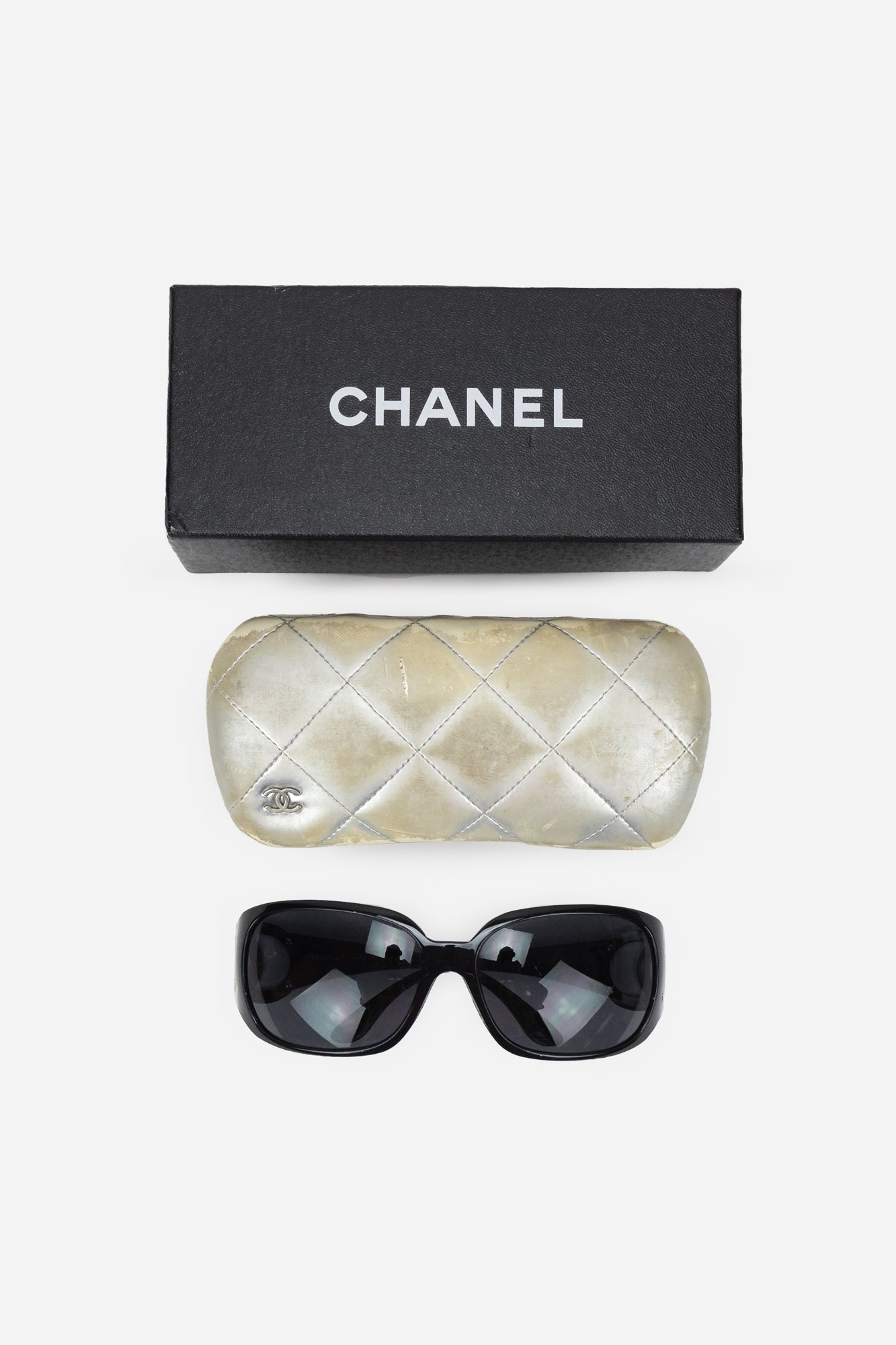 Black Chanel CC Sunglasses