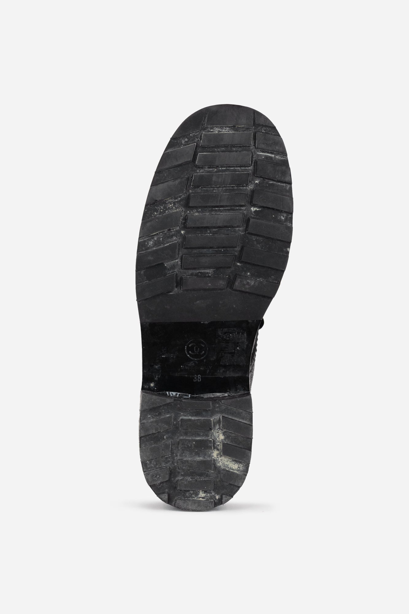 Black Leather CC Combat Boots