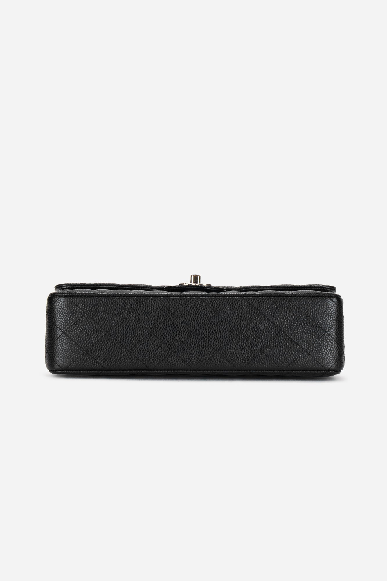 Black Leather Medium Classic Double Flap Bag