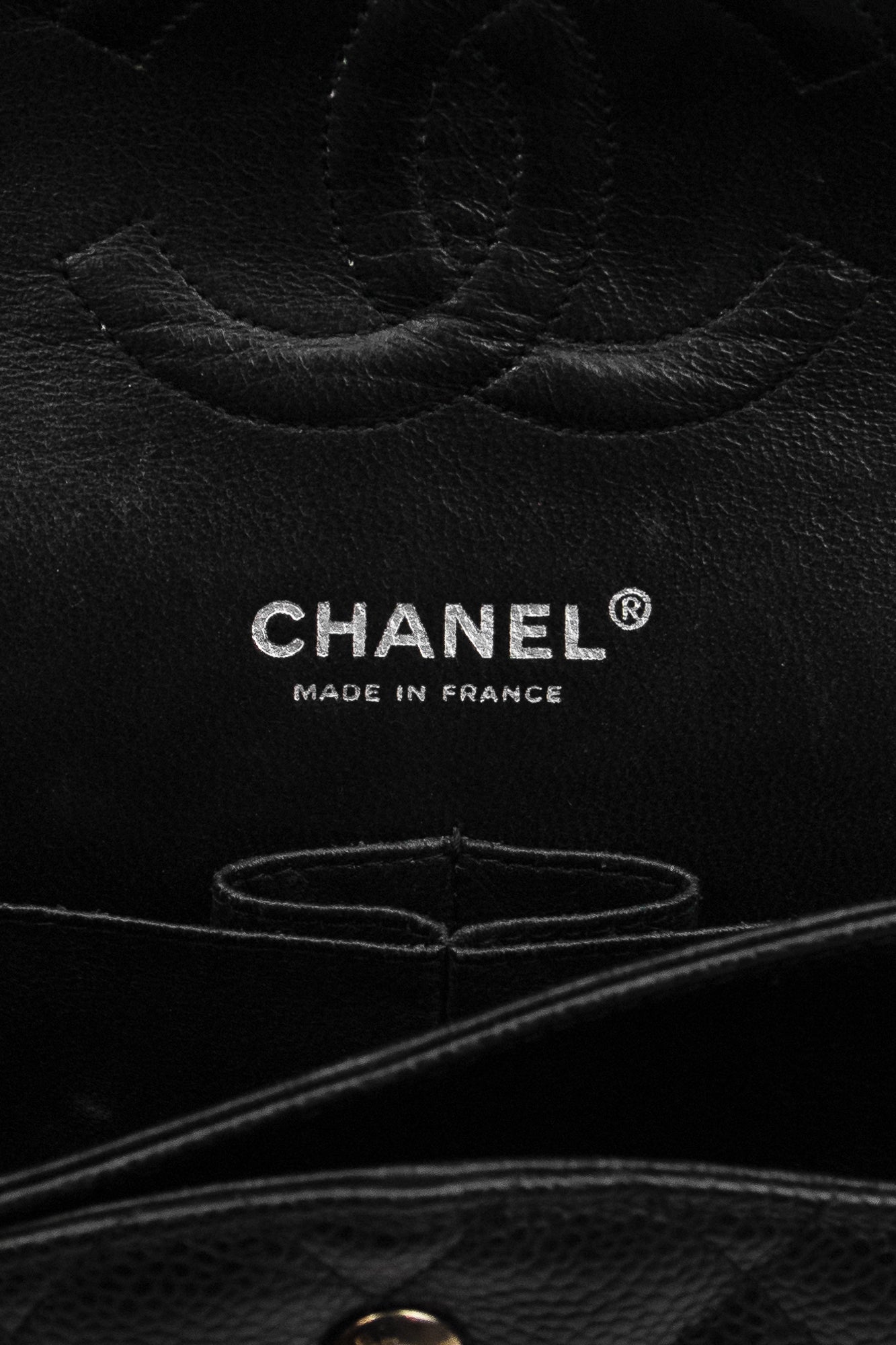 Black Leather Medium Classic Double Flap Bag