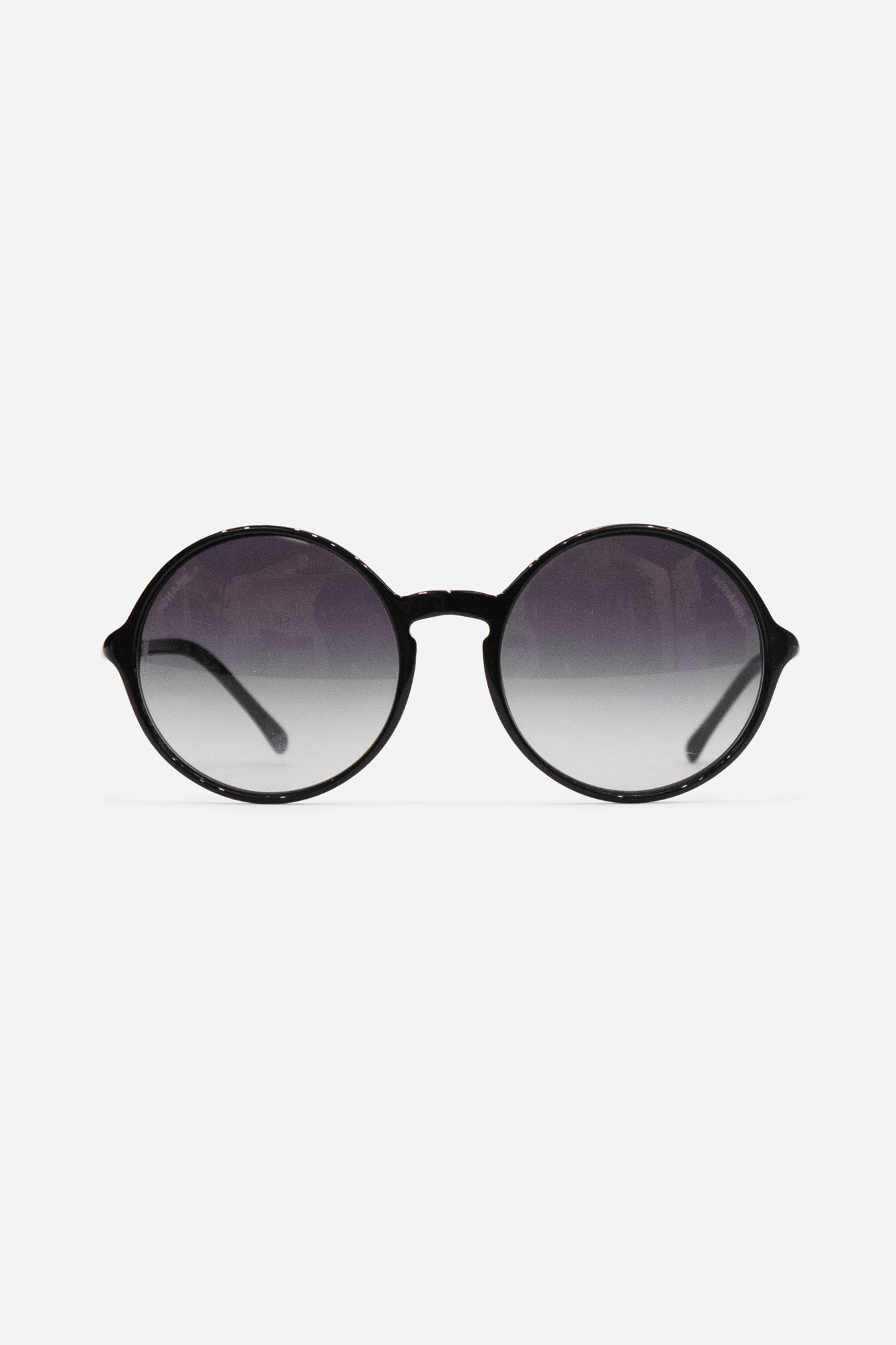 Black Thin Arm Circle Frame Sunglasses