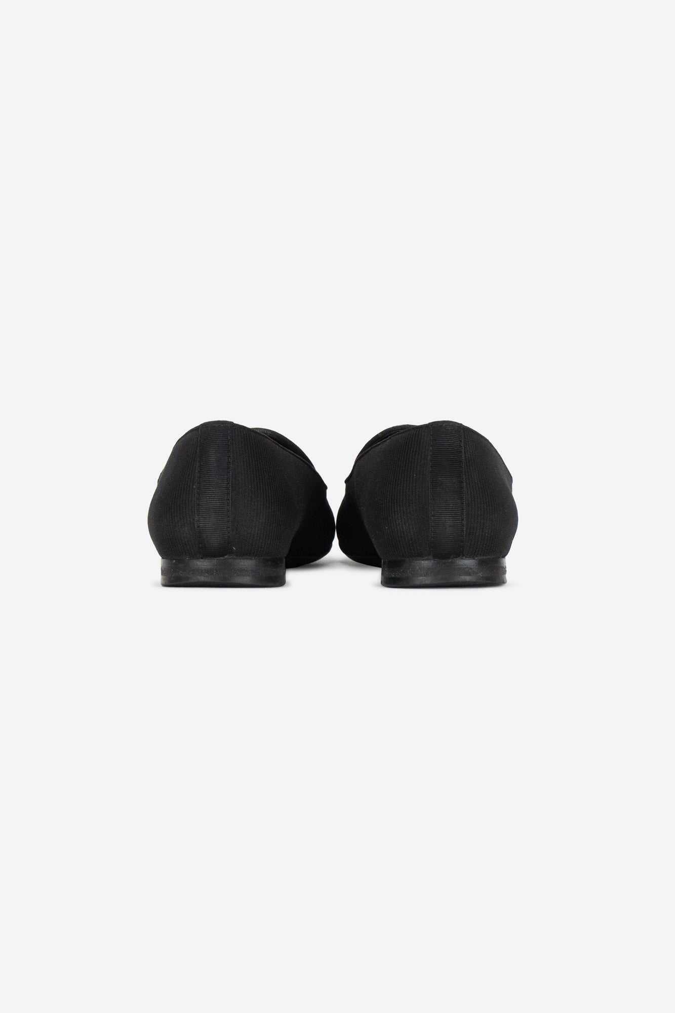Black Felted CC Logo Loafers
