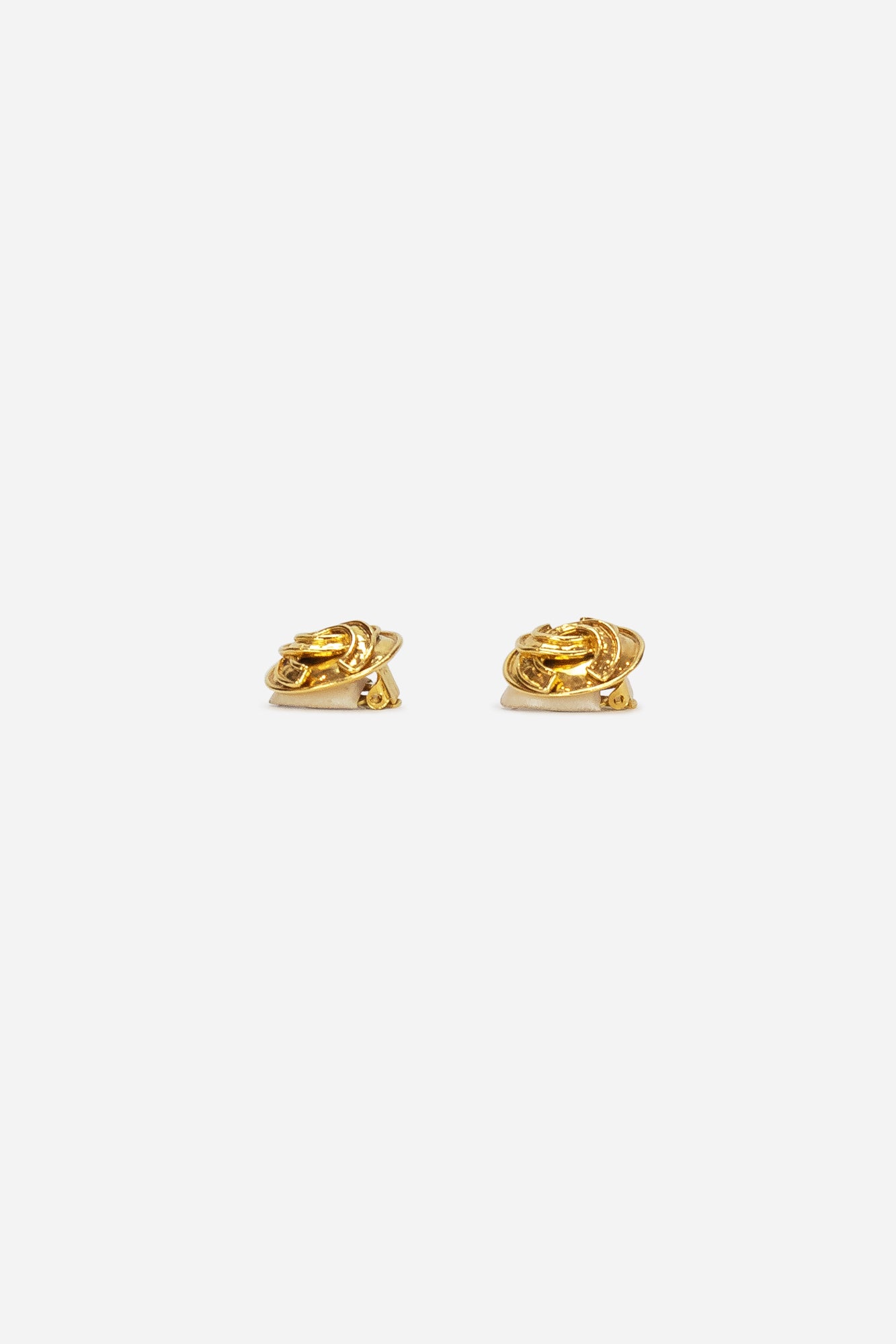 Gold CC Vintage Clip-on Earrings
