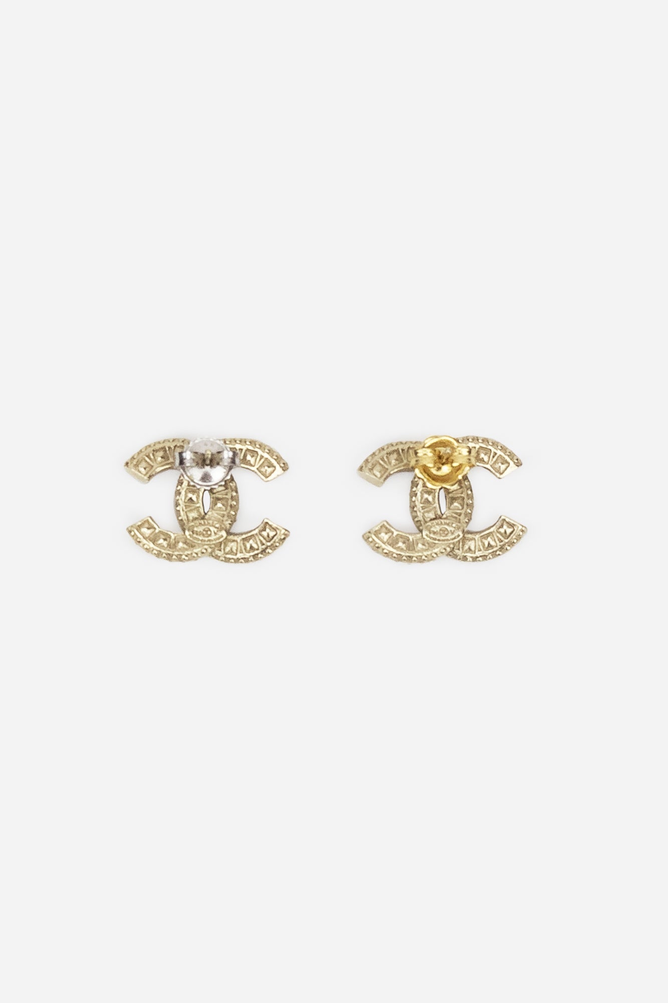Gold Crystal CC earrings crystal/gold tone metal