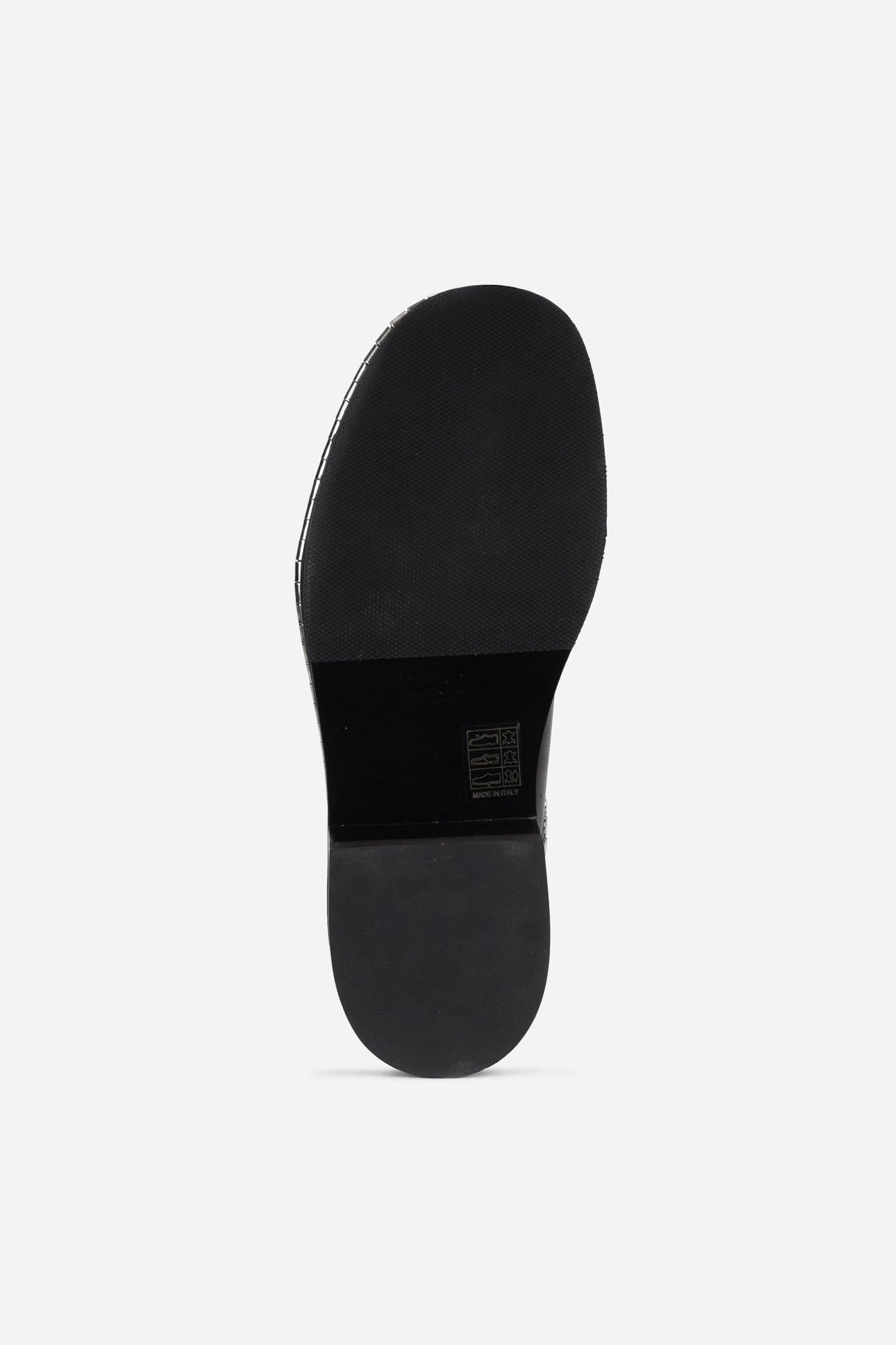 Black Leather Noua Chelsea Boot with Metal Stud Details