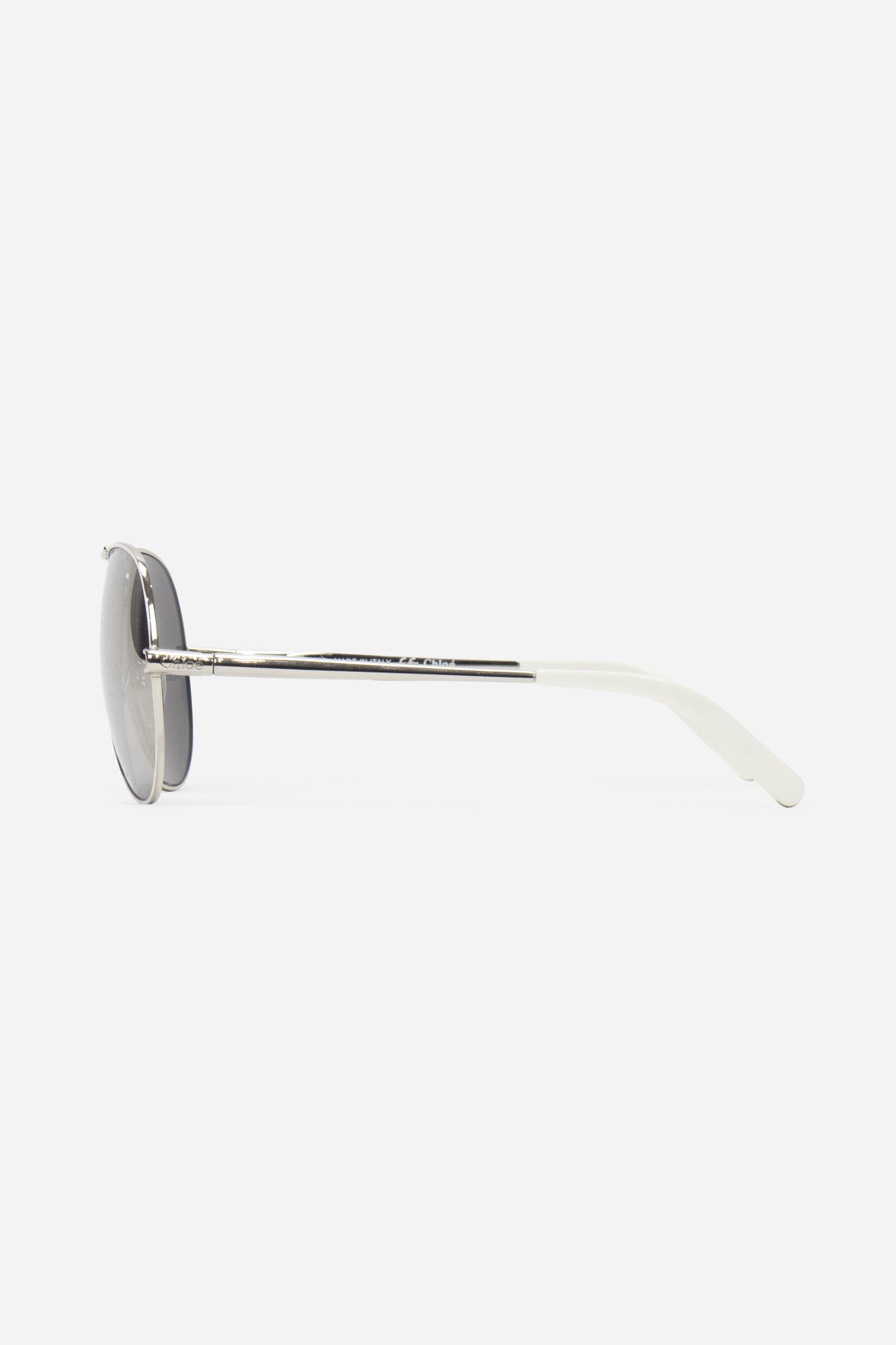Reflective Silver Frame Aviator Sunglasses