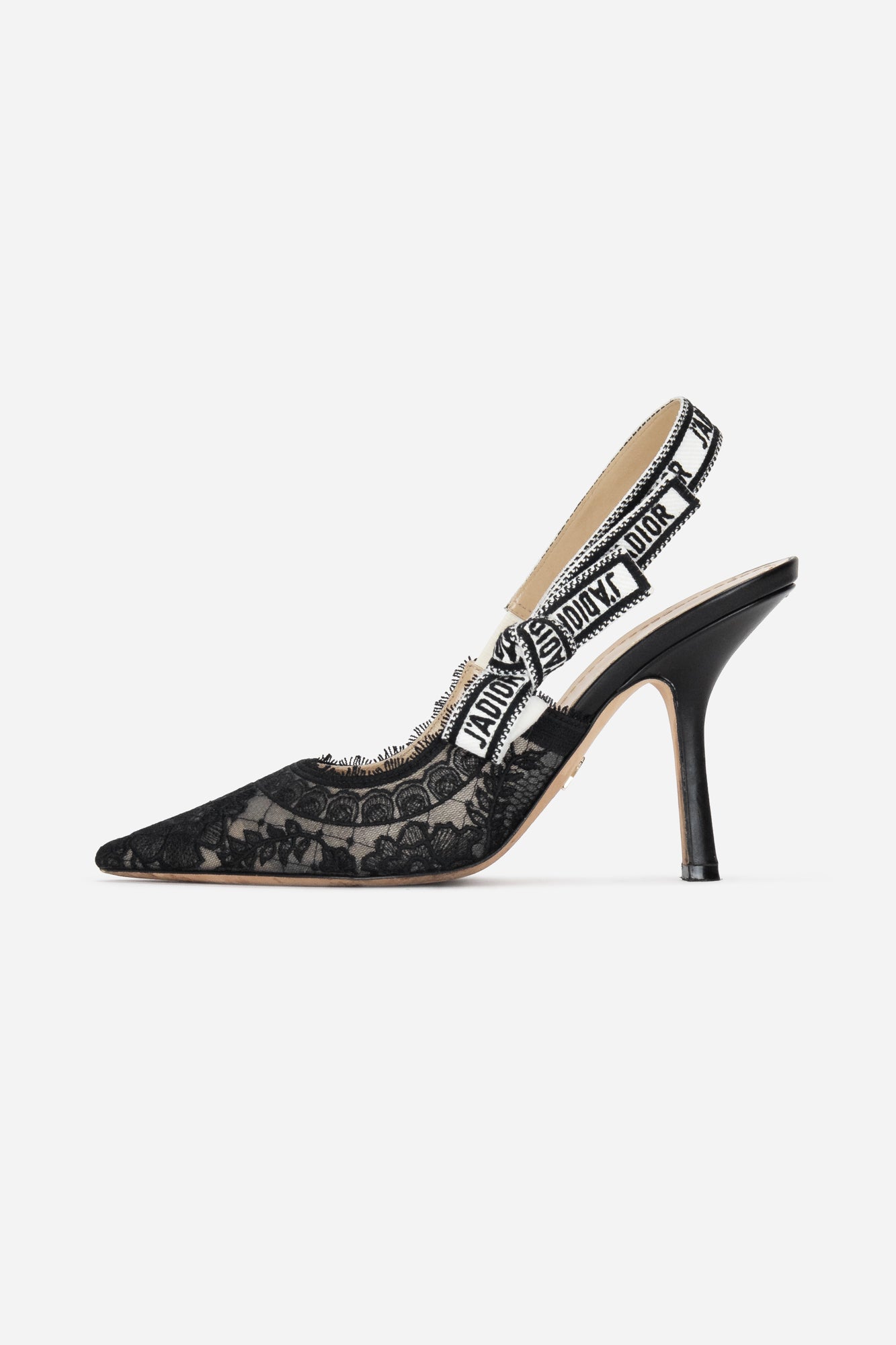 Black J'Adior Lace Slingback Pump