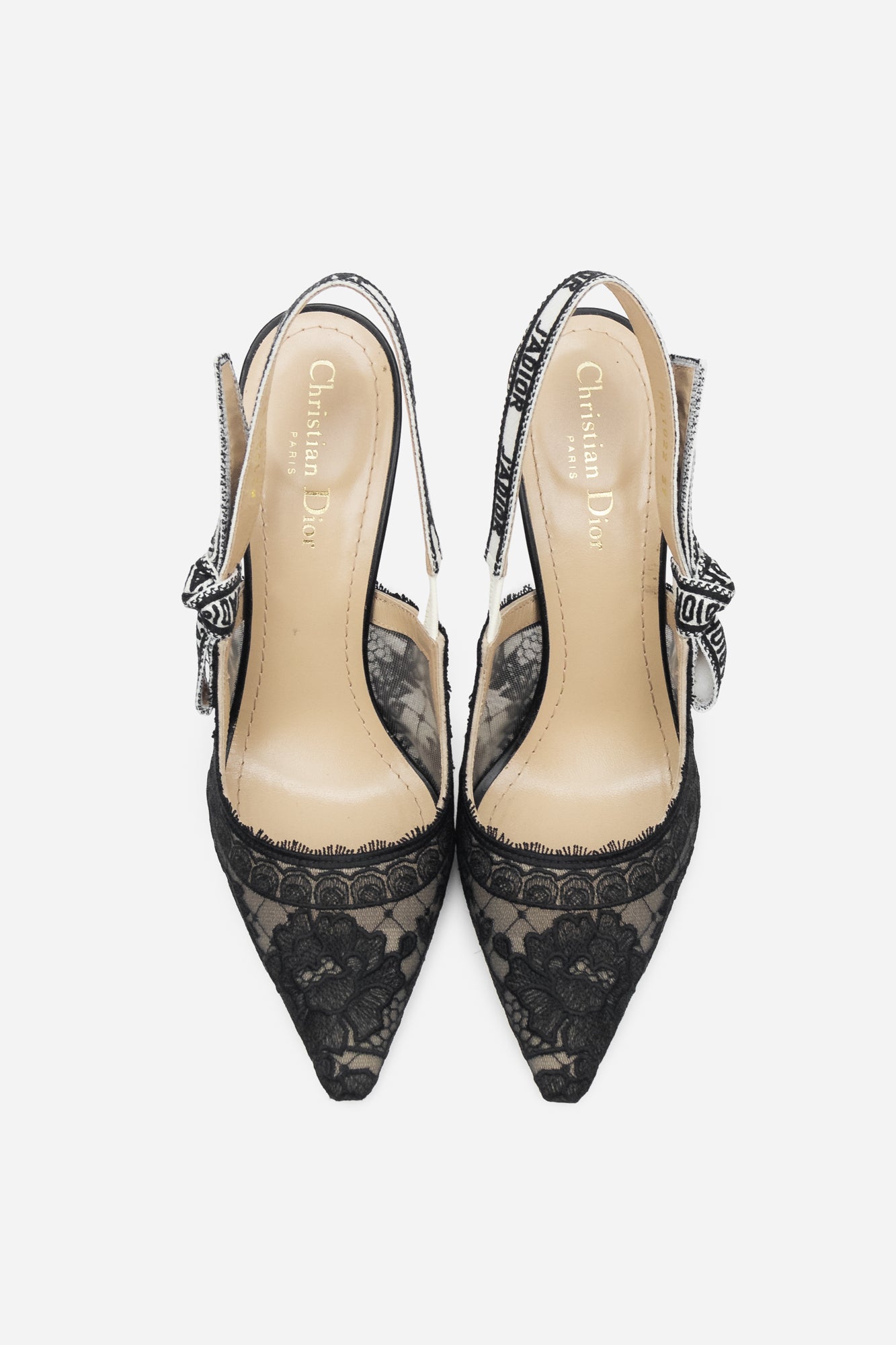 Black J'Adior Lace Slingback Pump