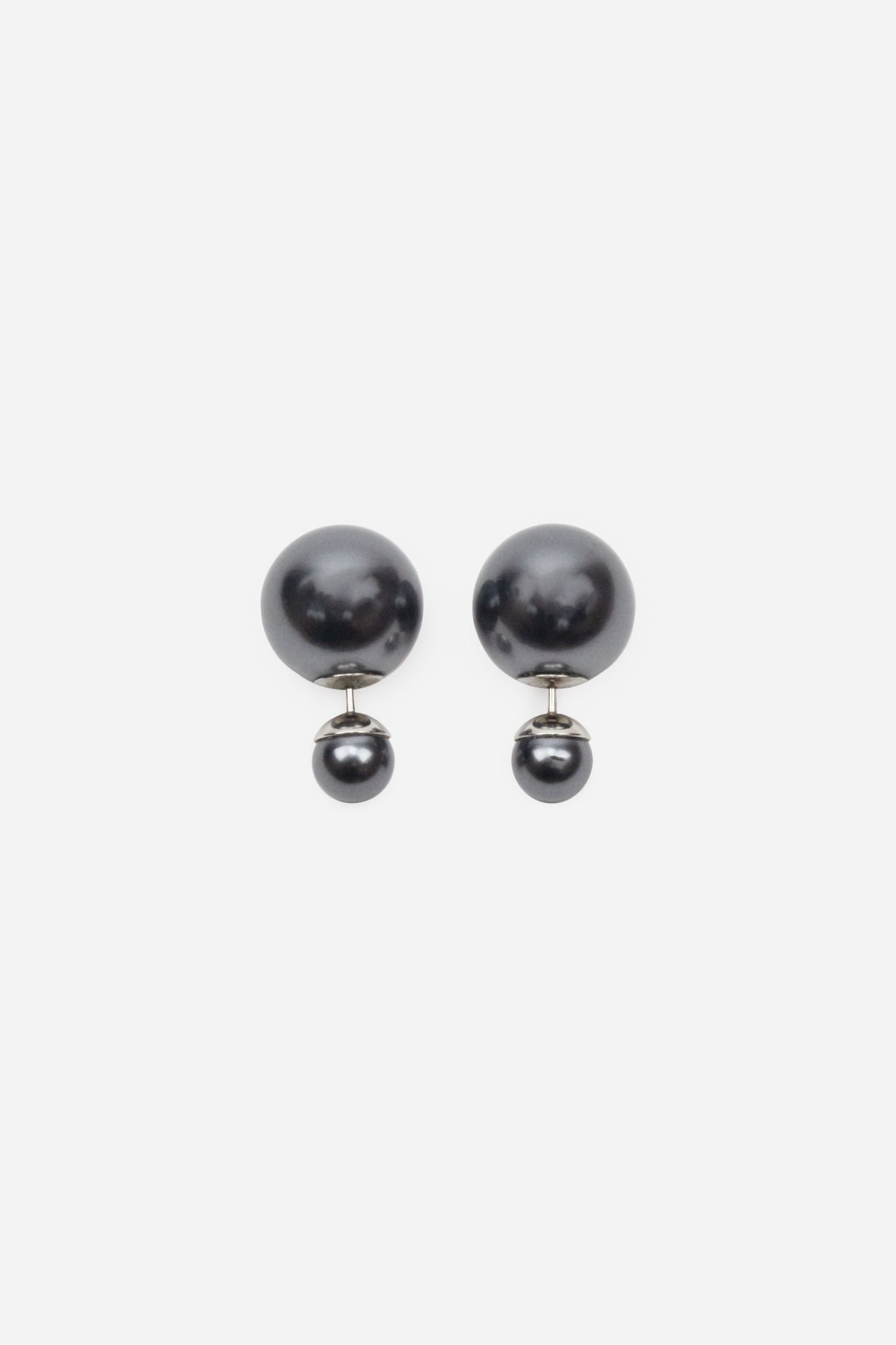 Grey Pearl Mise En Dior Tribal Earrings