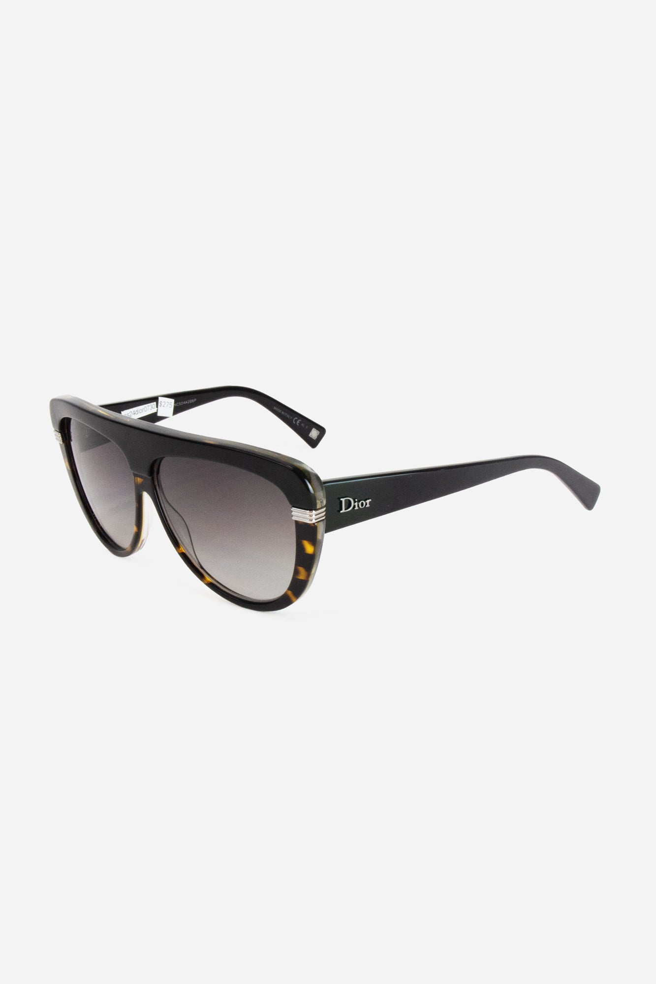 Thick Square Frame Sunglasses Dior Label On Side