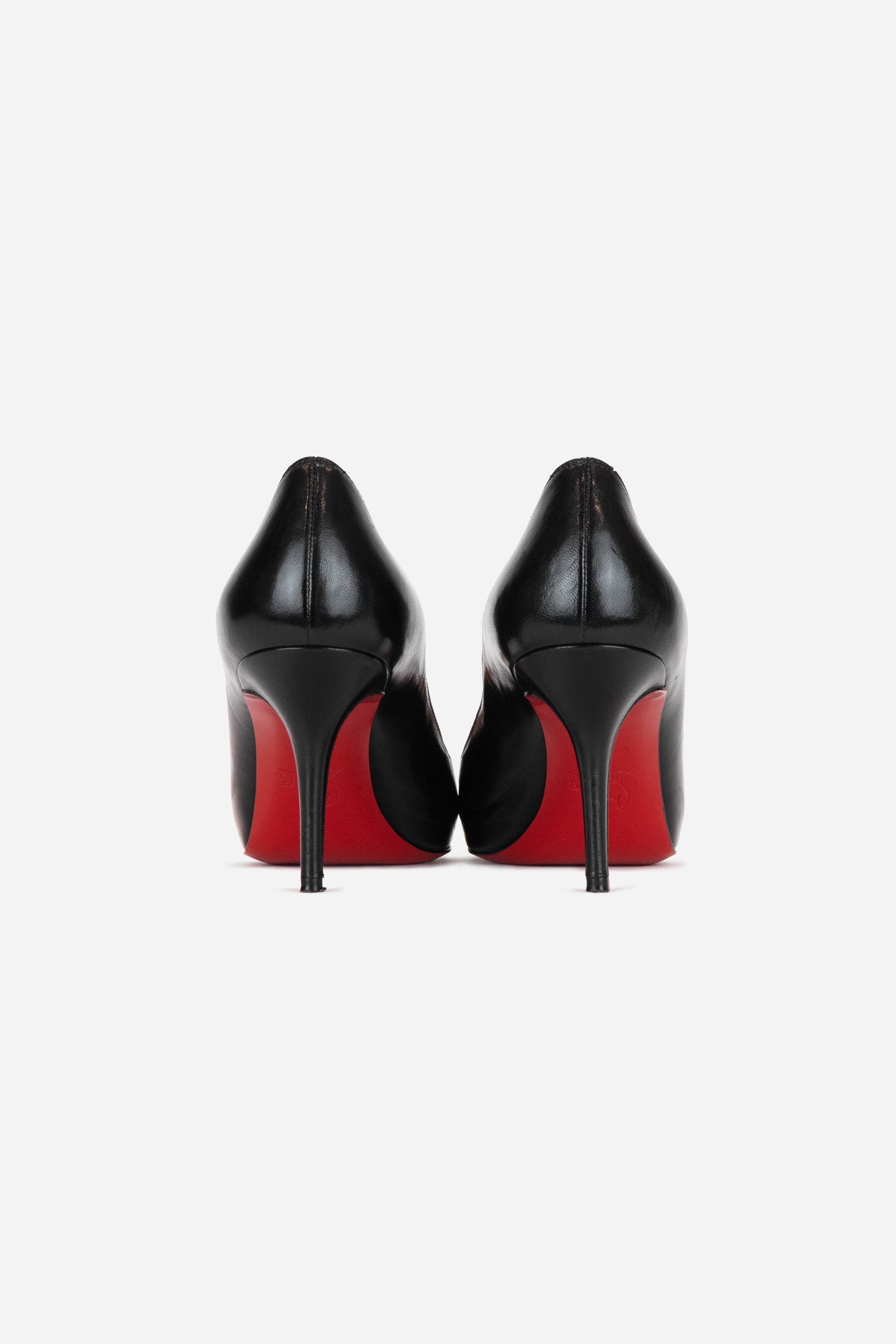 Black Leather Very Prive Open-Toe Pumps 100mm