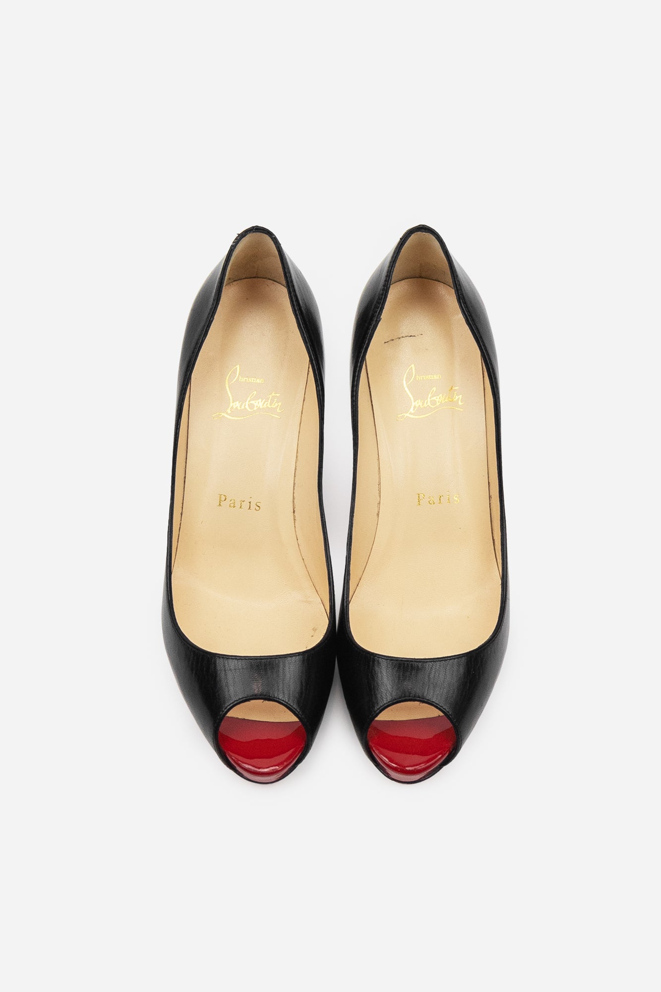 Black Leather Very Prive Open-Toe Pumps 100mm